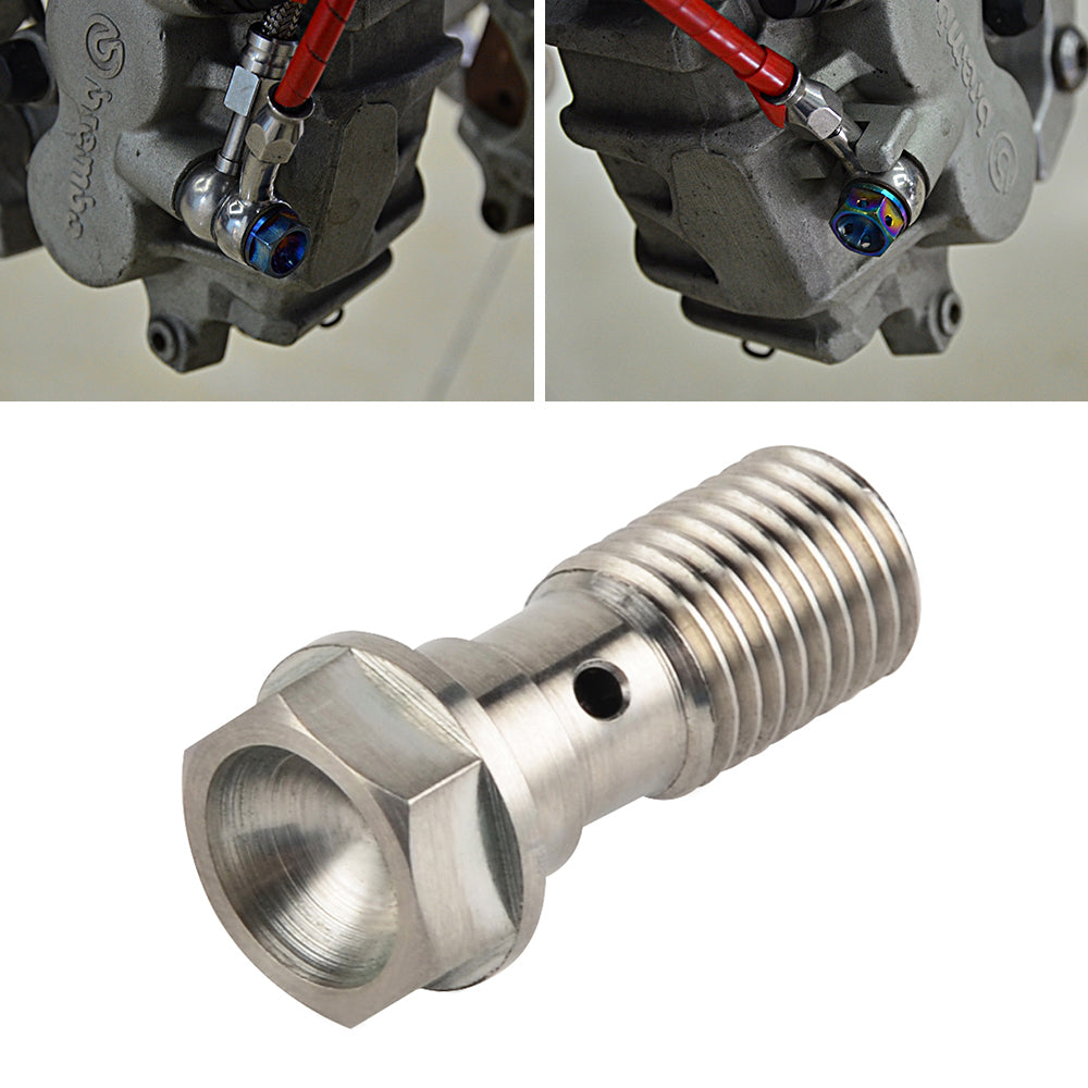 M10x1.25 Pitch Titan Ti Banjo Bolt Für Suzuki Honda Nissin Single Bremsleitung