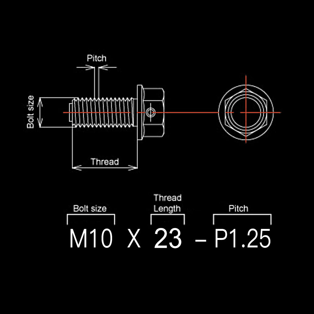 M10x1.25 Pitch Titan Ti Banjo Bolt Für Suzuki Honda Nissin Single Bremsleitung