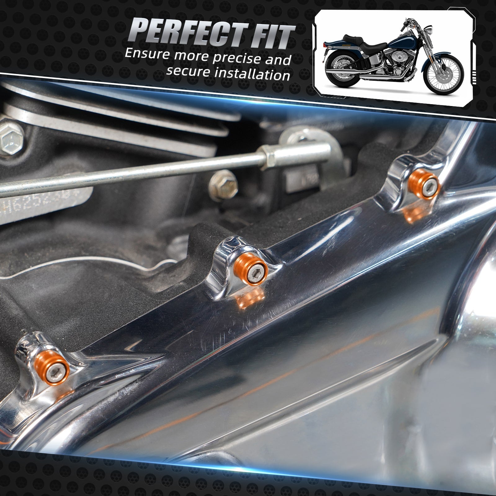 1/4 "primäre Abdeckung Bolzen Kappen Dekorative Trim Ringe Für Harley Street Glide Road King