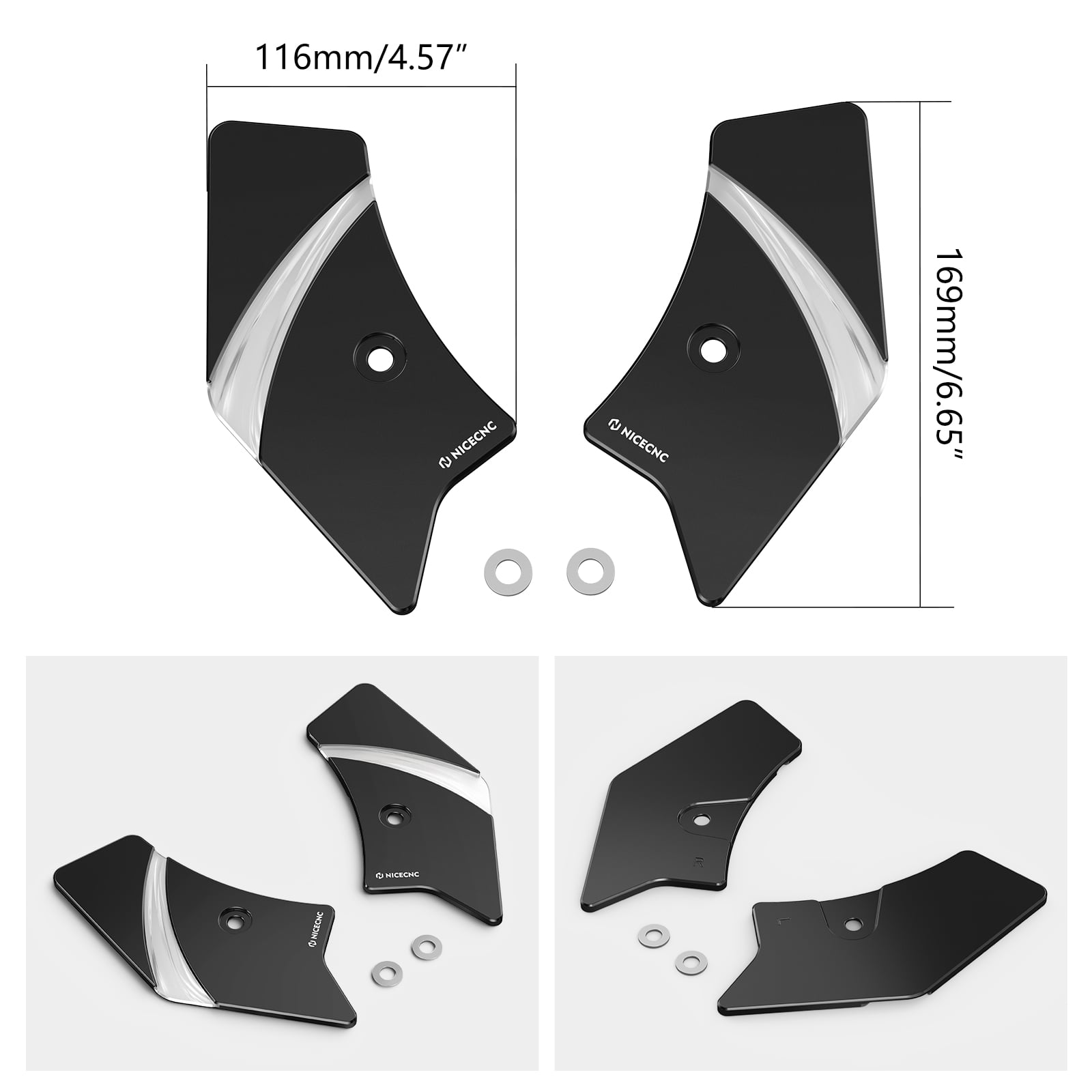 Rahmen Seite Lenkung Neck Abdeckungen Trim Für Harley Road King Street Glide Ultra Limited