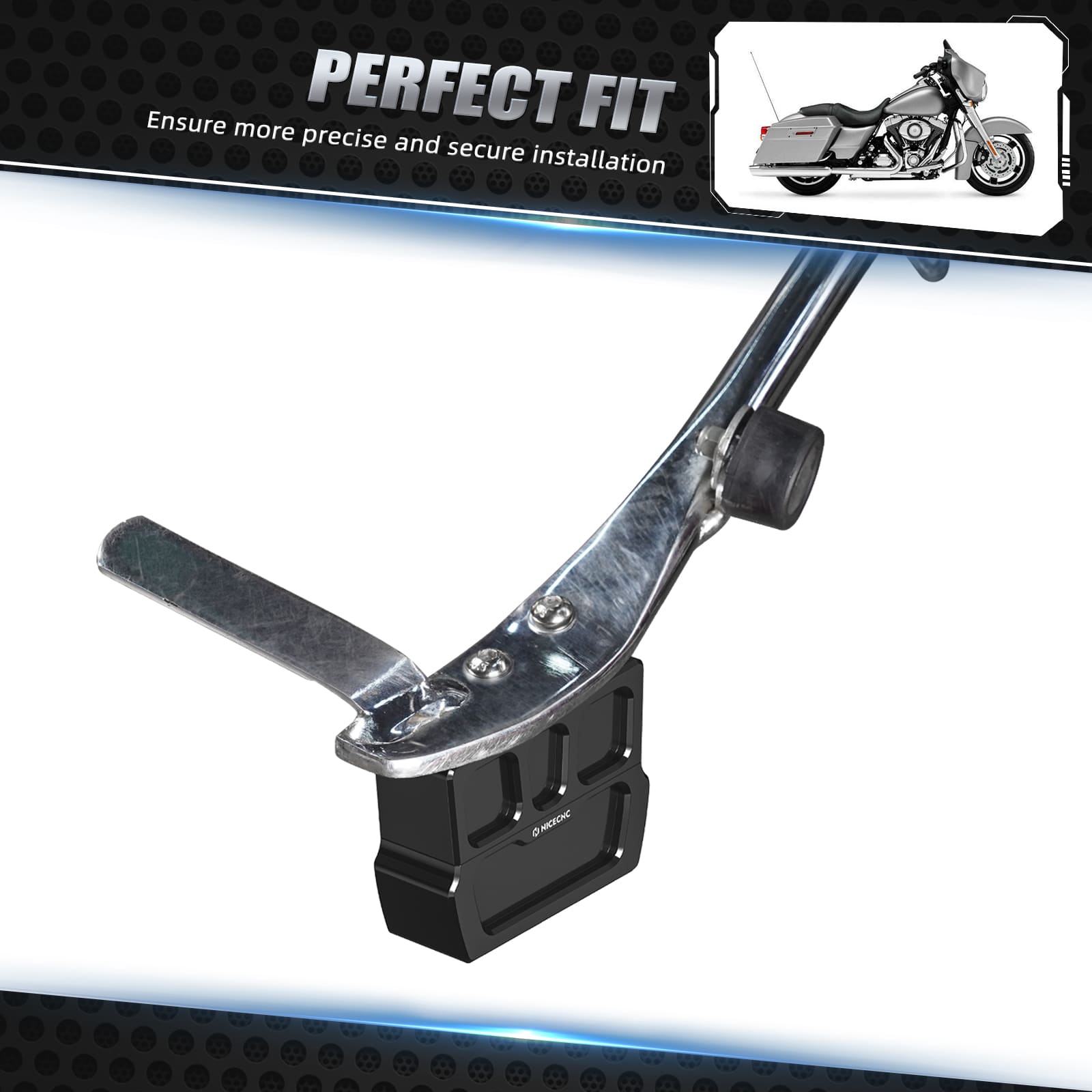 Side Stand Lift Block Kickstand Plate für Harley Sportster 1200 883 XL Forty Eight