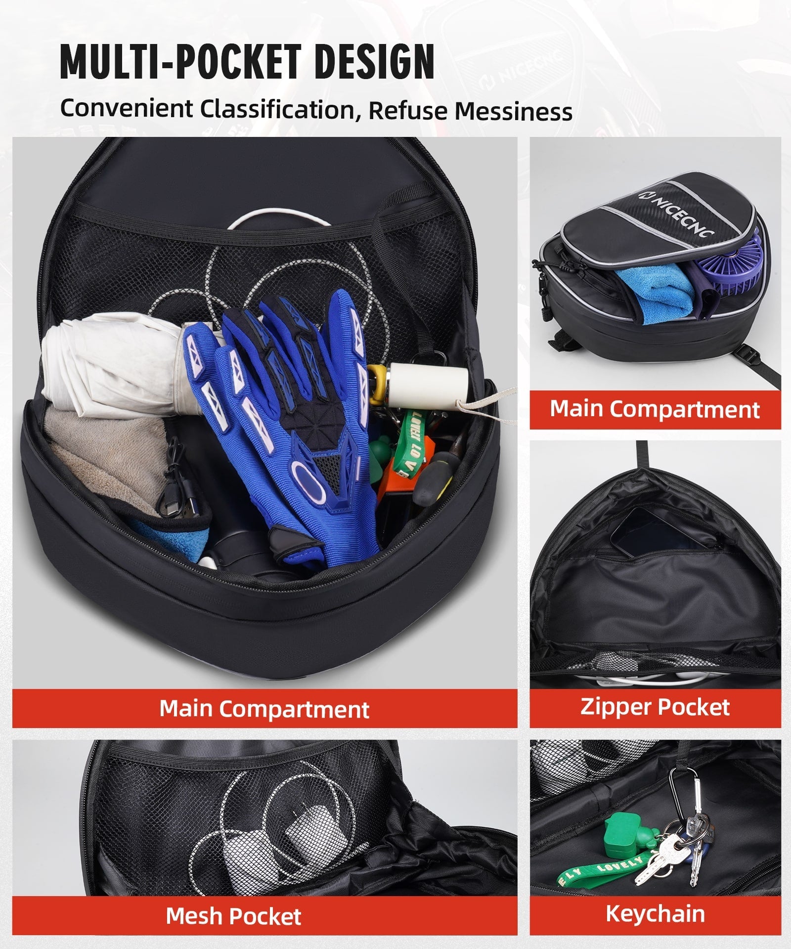 Motorrad Sturzbügeltasche Schwarz für Yamaha Tenere 700 2019-2024