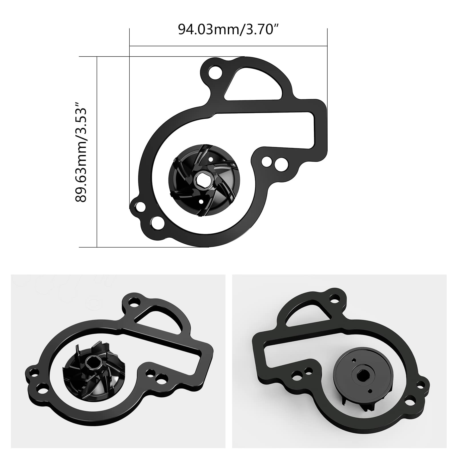 Übergroßes Wasserpumpen-Laufrad-Kühler-Kit für KTM 450 500 EXC-F/XCF-W Husqvarna 450 500 FE/FX 17-24 Gas Gas 450 MC F/ EX F/EC F 21-24
