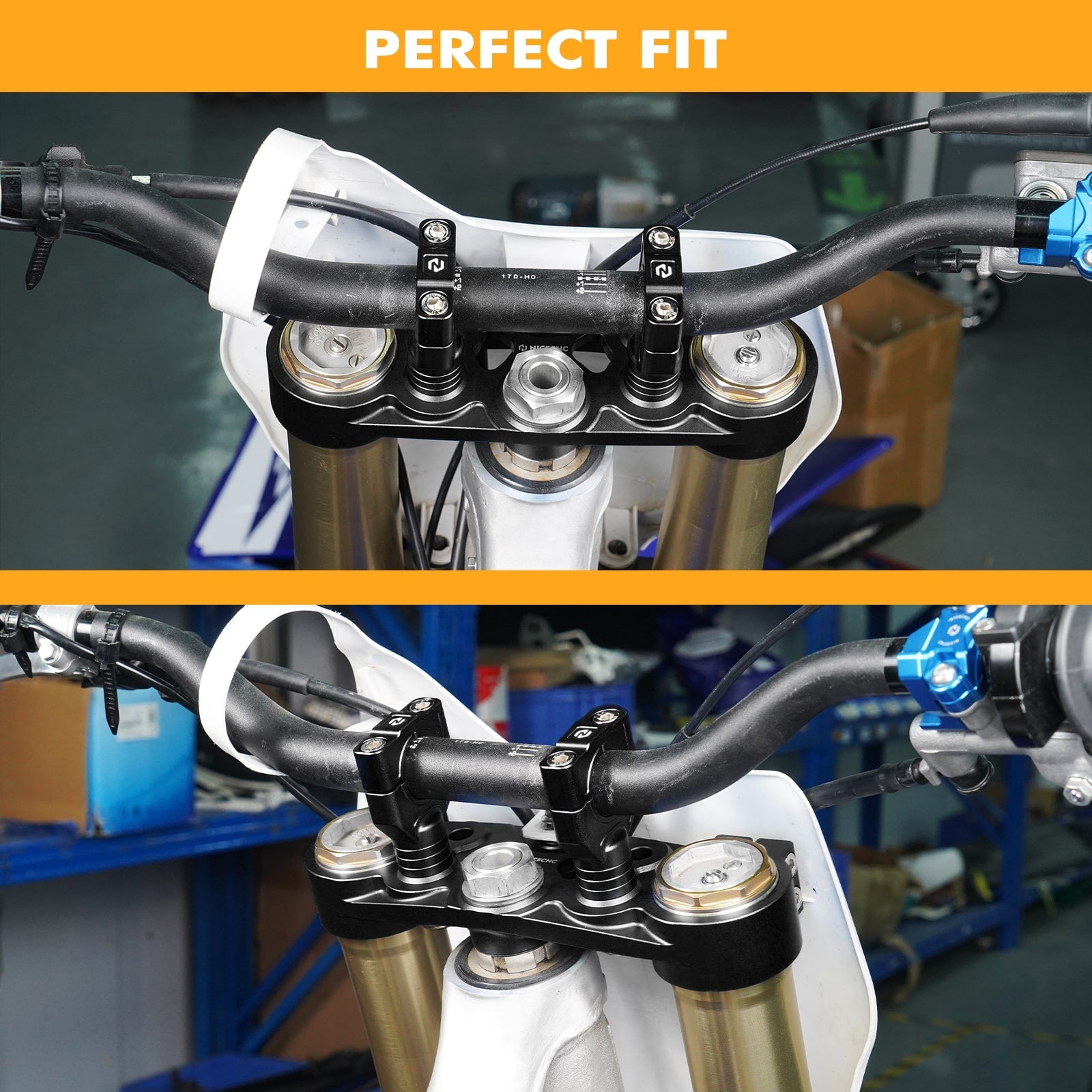 Obere Gabelbrücken-Lenker-Riser-Klemme Für Yamaha YZ250X 2018-2023 YZ125X 20-23