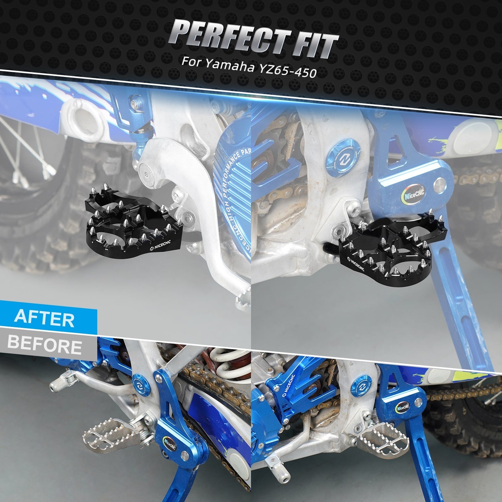 Geschmiedete Extender Fußrasten Für Yamaha Tenere 700 2019-2023 YZ250F YZ450F YZ85