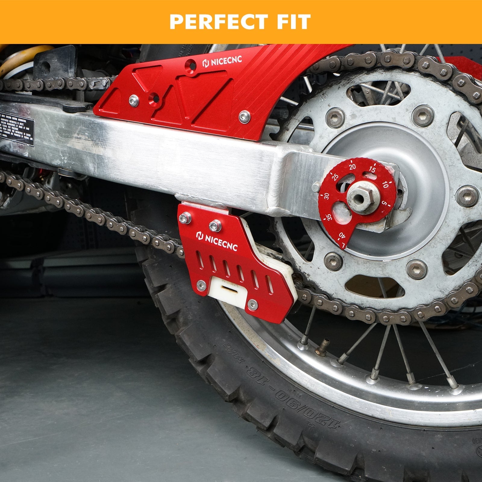 NiceCNC Kettenführungsverstärker Schutzwache Für Honda XR650 1993-2023 2024