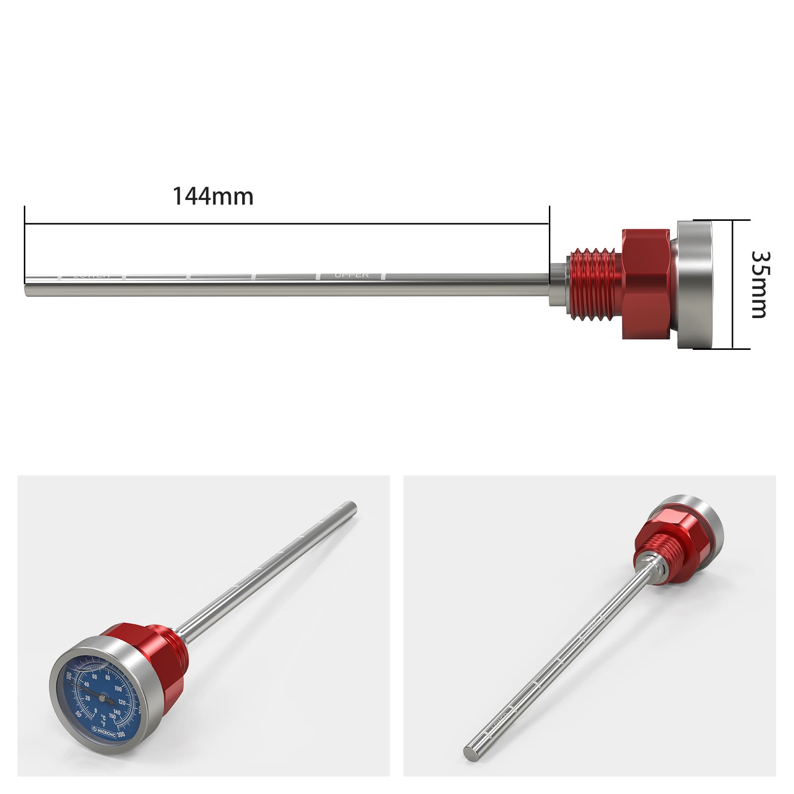 NiceCNC Öltemperatur-Peilstab Öltemperaturmessstab Für Honda XR650L 1993-2024