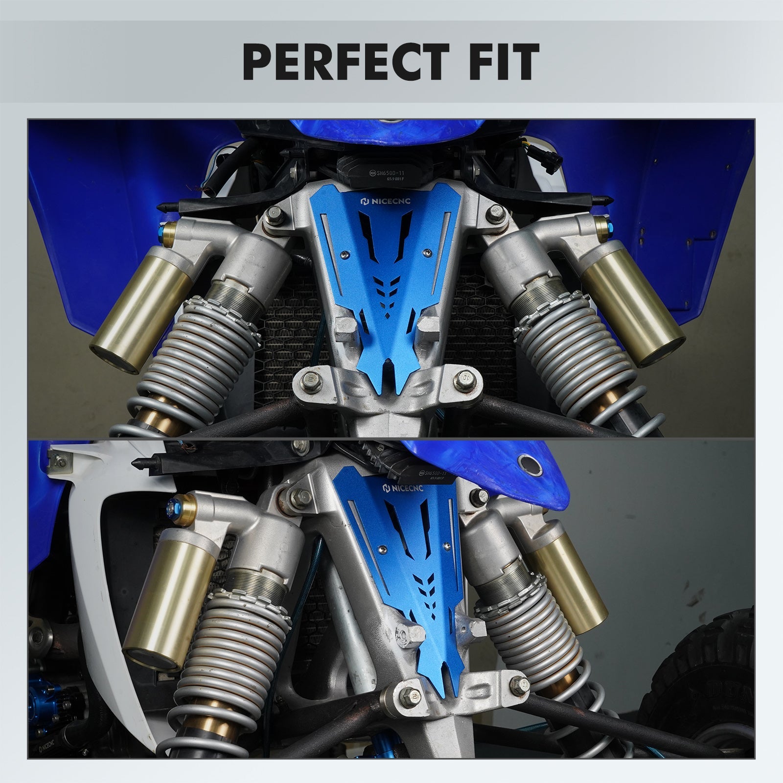 NICECNC Stabilisatorkopfabdeckung Schutz Für Yamaha YFZ450R 2009-2024 Schwarz