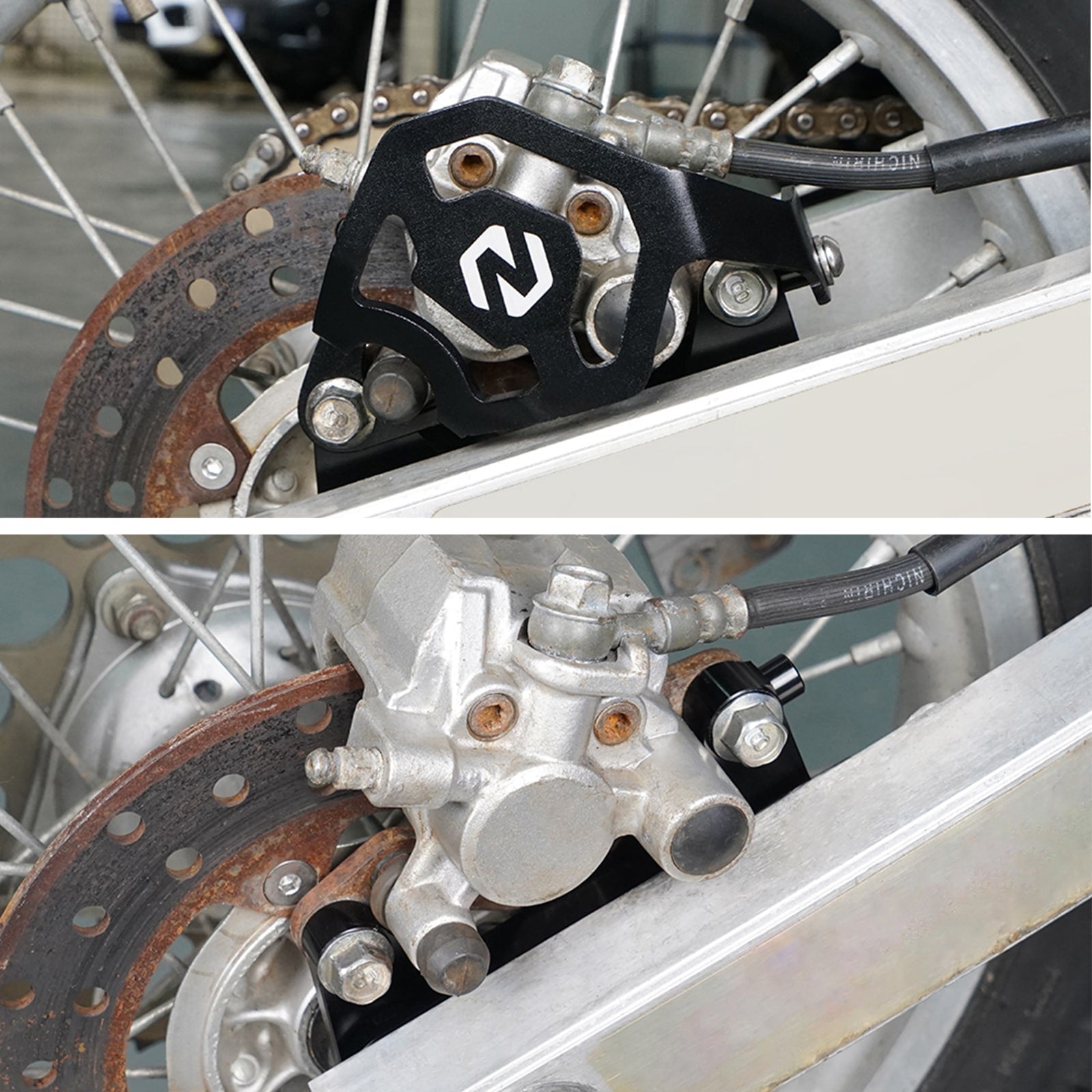 Hinten Bremssattelhalterung Abdeckungsschutz For Yamaha YZ80 93-01 YZ85 2002-18