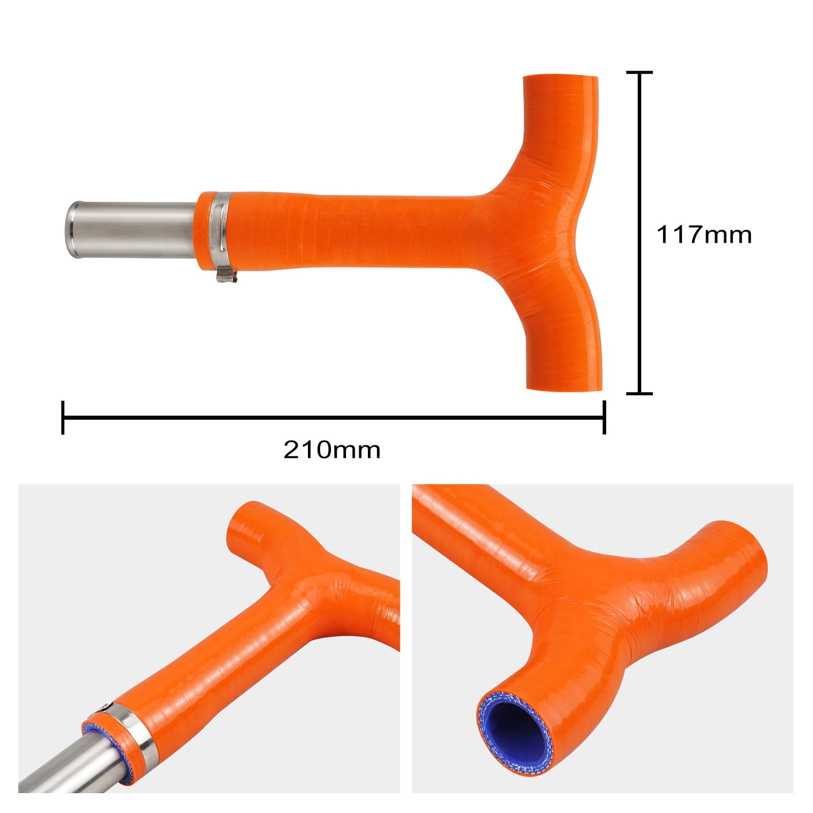 Rahmen T-Stück Schlauchschellensatz für KTM 125-450 XC/SX 23-24 XCW/EXC 2024 Husqvarna 125-501 TE 2024 GasGas EX/EC 2024