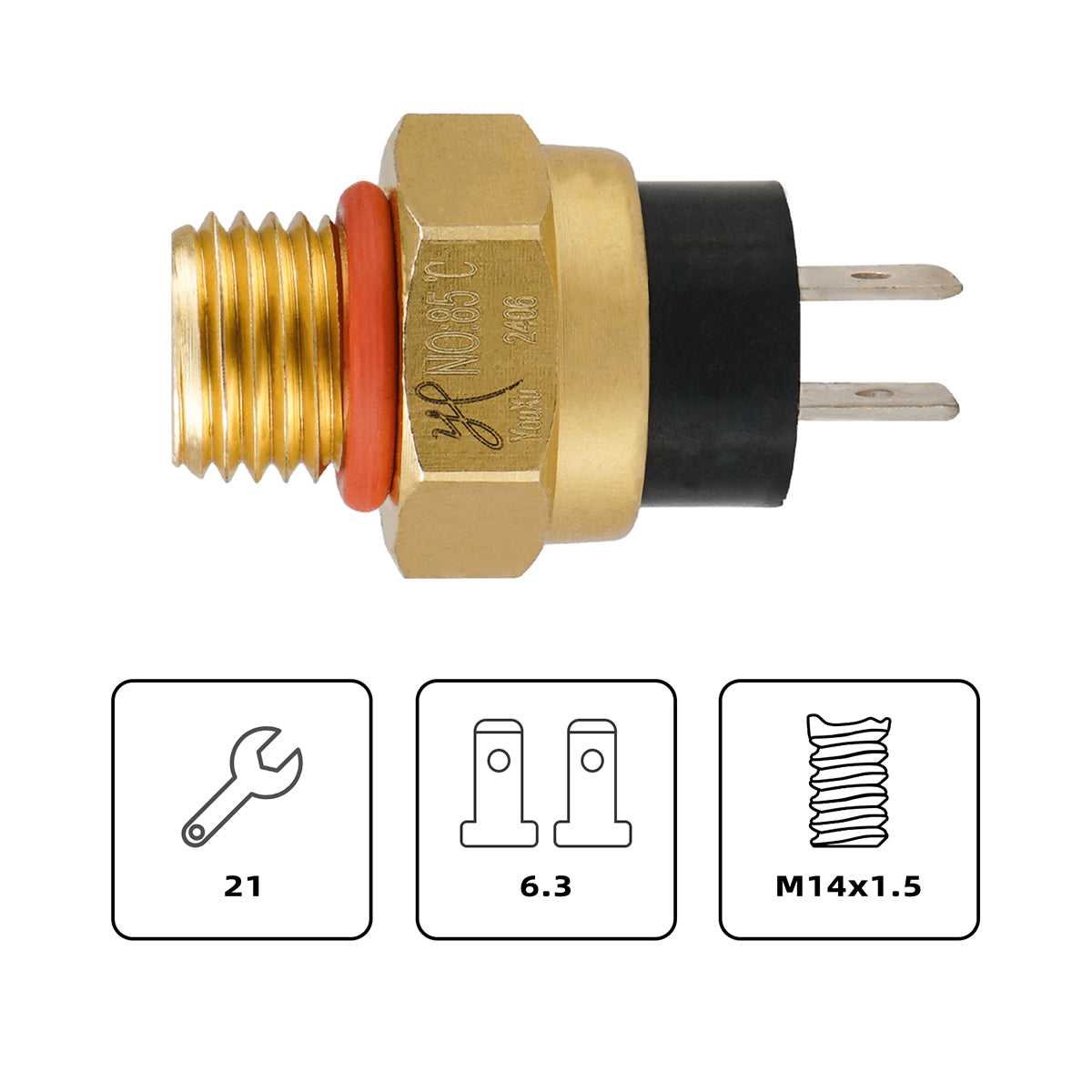 Kühlerlüfterschalter Thermostatsensor M14 x 1,5 MM für KTM