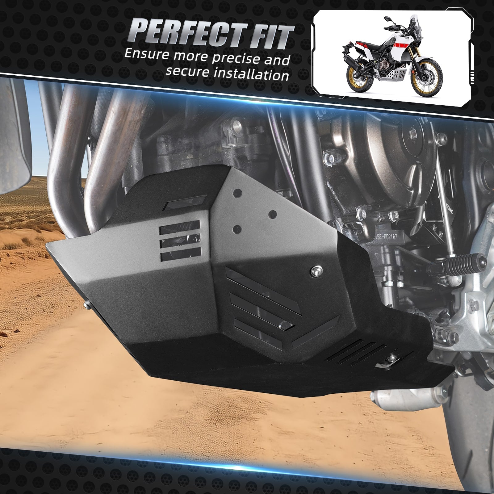 NICECNC Unterfahrschutz-Motorschutz-Schutz-Kit Für Yamaha Tenere 700 19-21