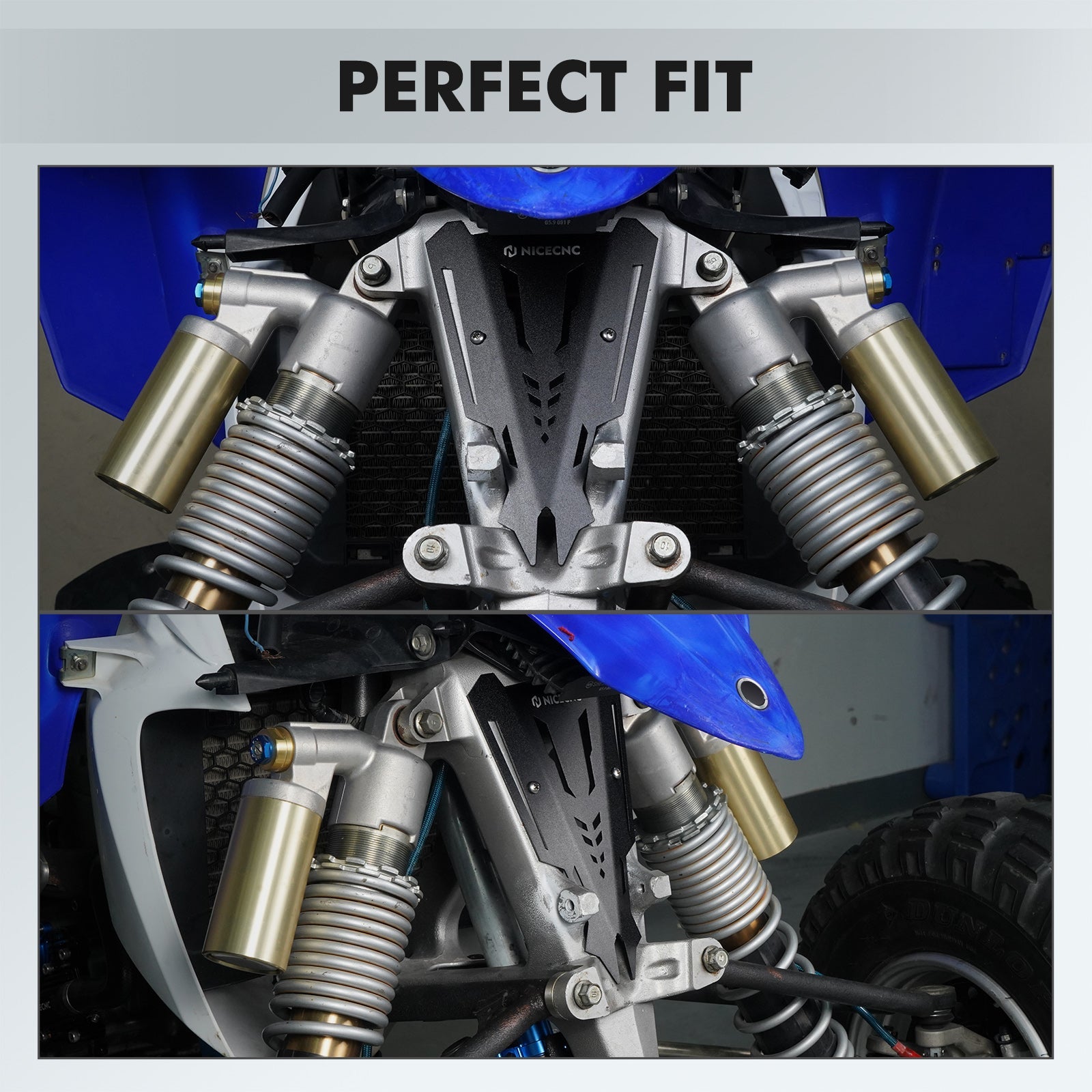 NICECNC Stabilisatorkopfabdeckung Schutz Für Yamaha YFZ450R 2009-2024 Schwarz