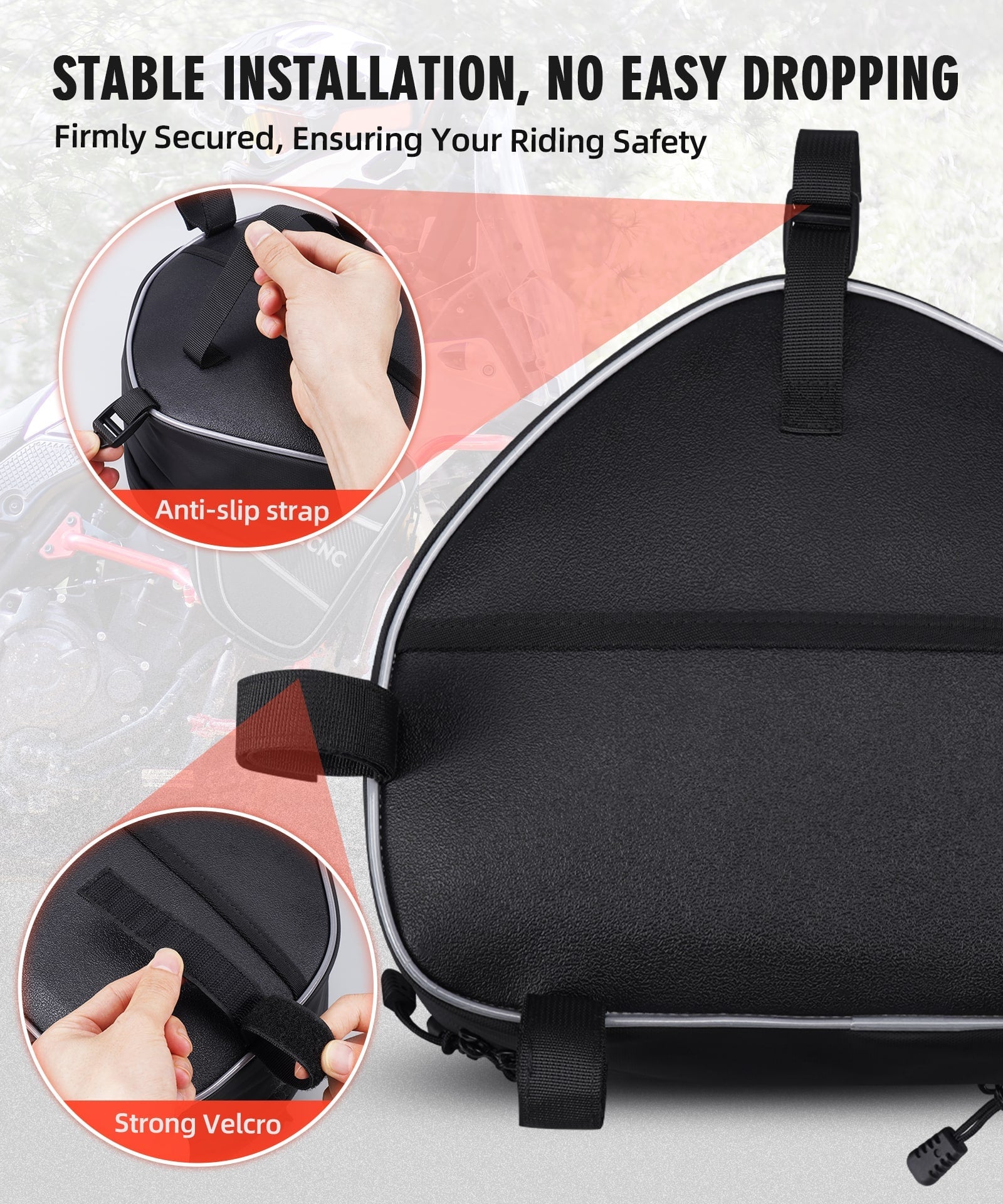 Motorrad Sturzbügeltasche Schwarz für Yamaha Tenere 700 2019-2024