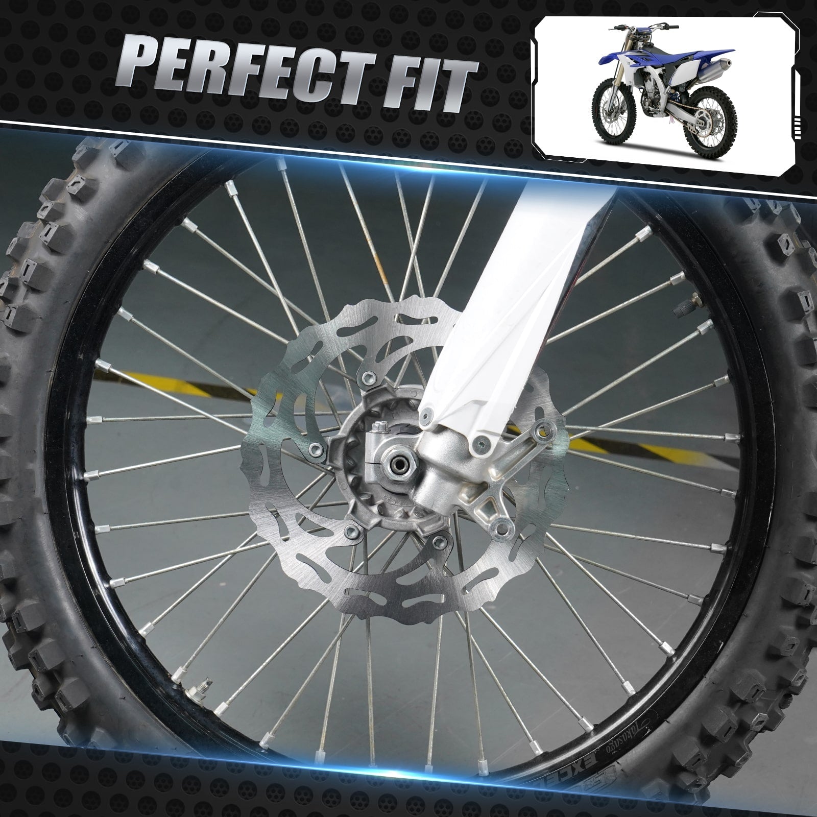 Vordere Bremsscheibe Für Yamaha YZ125/250 01-16 YZ450F 03-15 WR450F 02-15 Suzuki DRZ400S/R 00-09