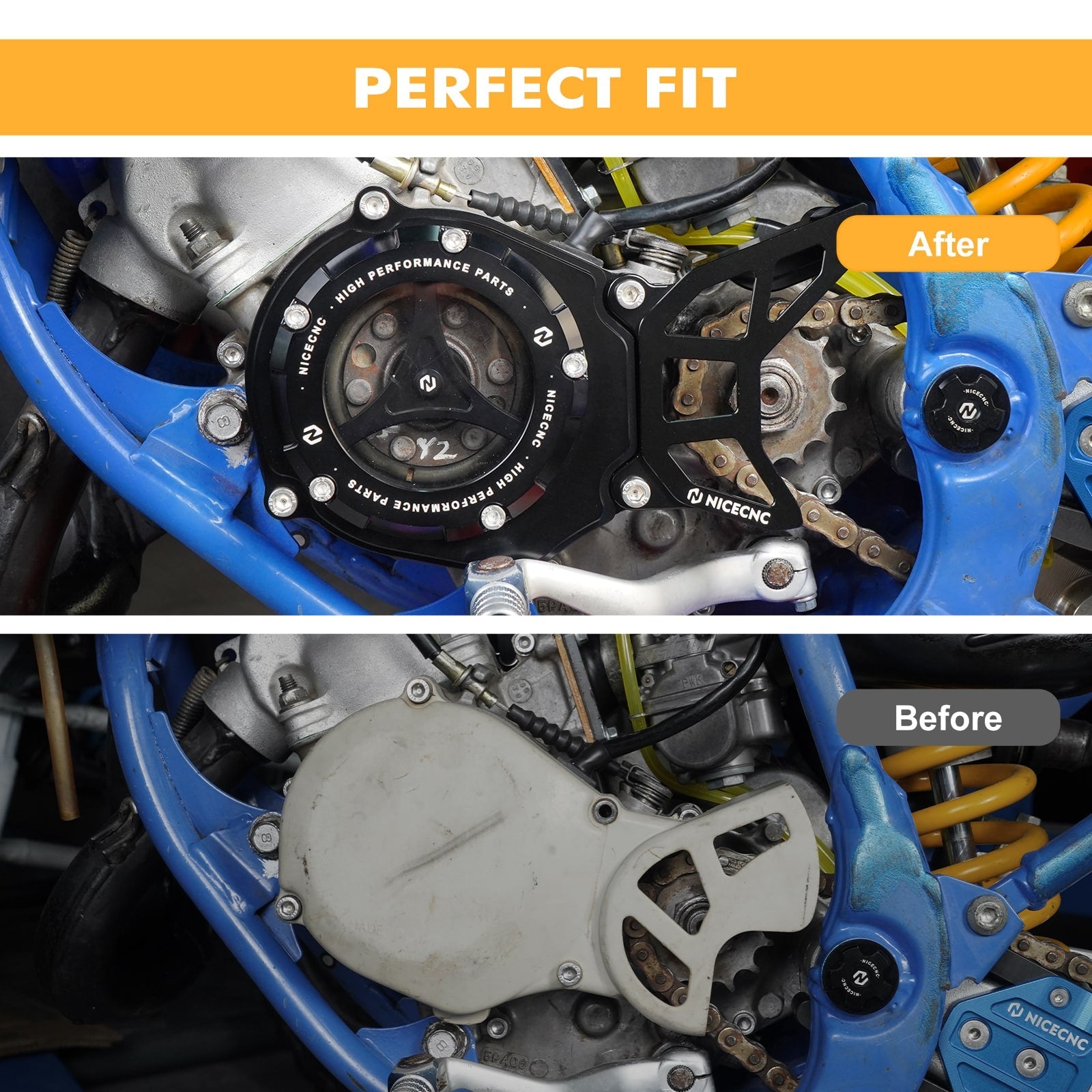 Motorabdeckung und Abdeckung für Yamaha YZ65 2018-2023 YZ85 02-23