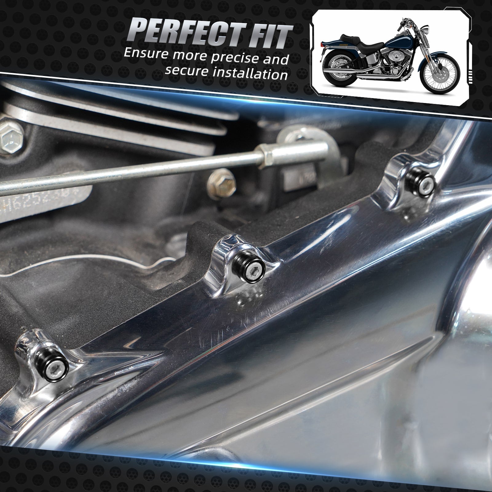 1/4 "primäre Abdeckung Bolzen Kappen Dekorative Trim Ringe Für Harley Street Glide Road King