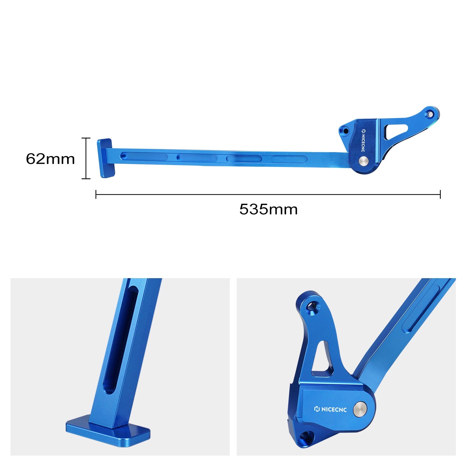 Schwarz Ständer Seitenständer für Yamaha YZ250 2005-2023 2024 YZ125 2005-2022