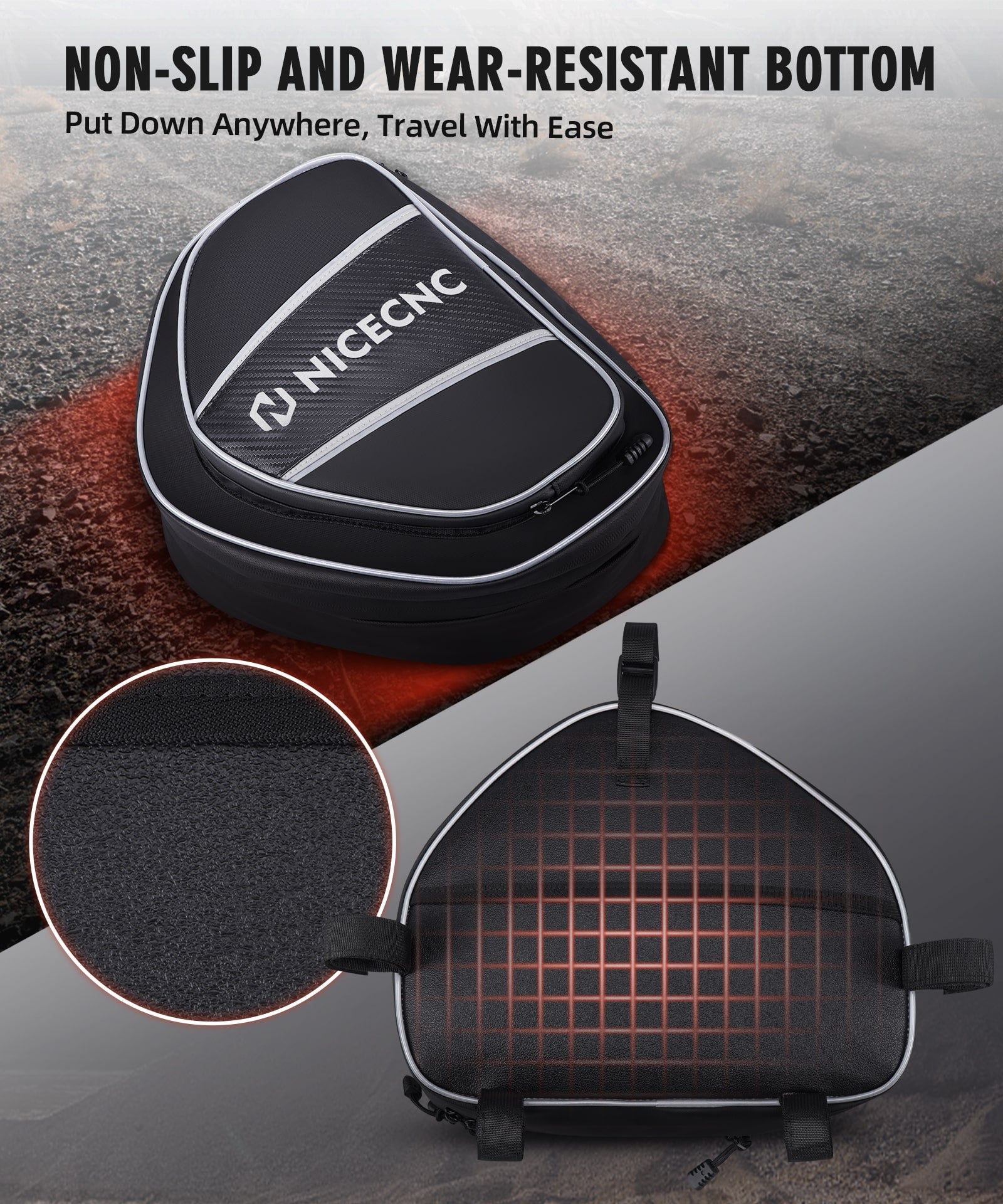 Motorrad Sturzbügeltasche Schwarz für Yamaha Tenere 700 2019-2024