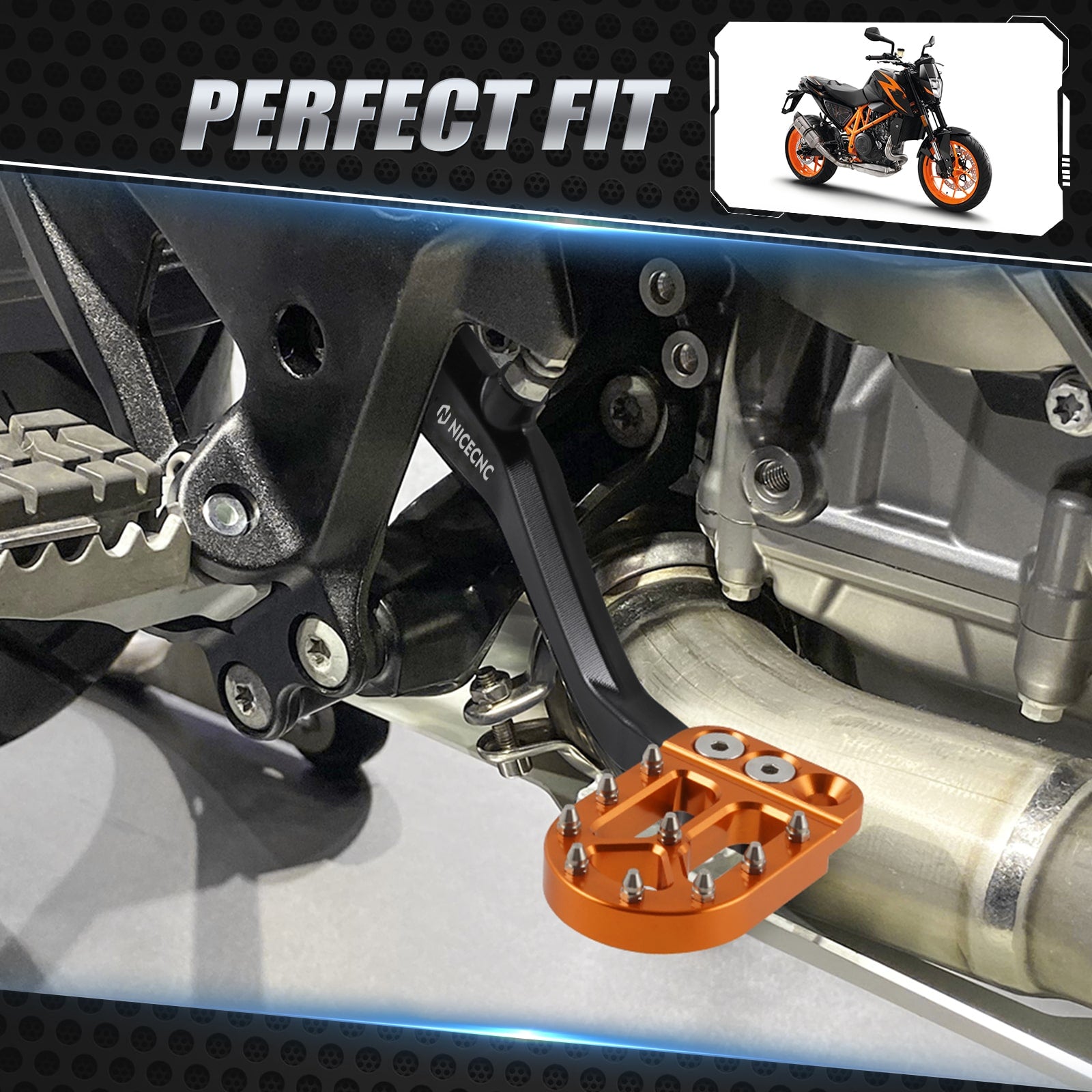 CNC Fußbremshebel Bremspedal Für KTM 790 890 Adventure/R 2019-2024 Husqvarna NORDEN 901 2022-2024