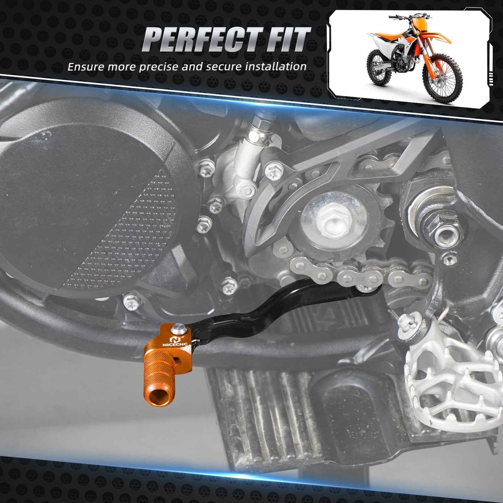 Geschmiedeter Schalthebel mit klappbarer Spitze für KTM/Husqvarna 125-300 2023-2024 GasGas 125-350 2024
