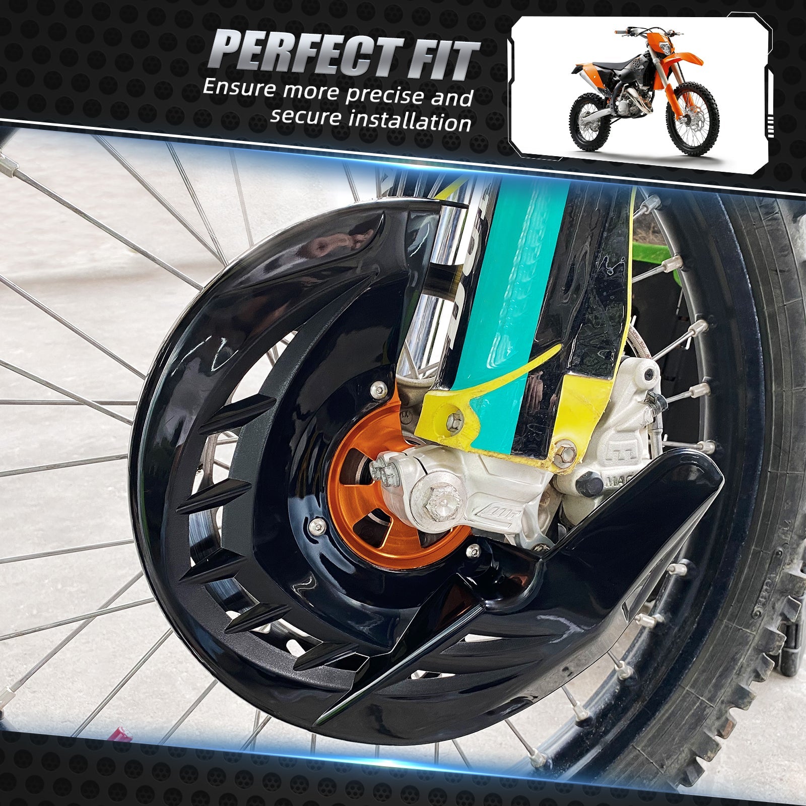 Vorderer Bremsscheibenschutz für KTM 350 500 EXC-F 2003-2015