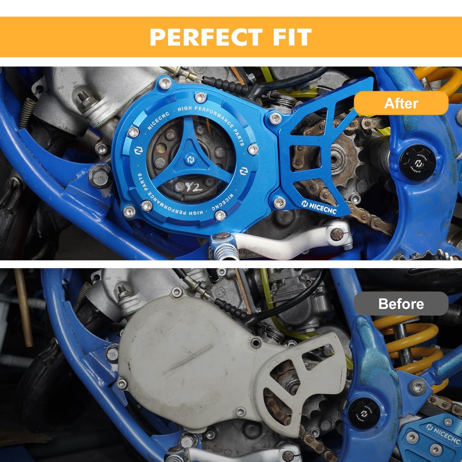 Motorabdeckung und Abdeckung für Yamaha YZ65 2018-2023 YZ85 02-23