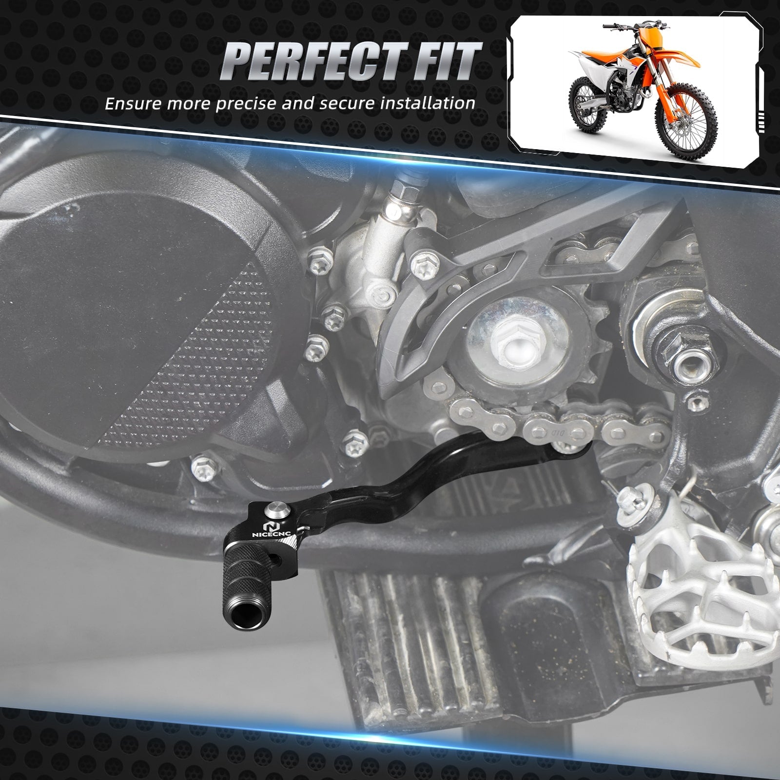 Geschmiedeter Schalthebel mit klappbarer Spitze für KTM/Husqvarna 125-300 2023-2024 GasGas 125-350 2024