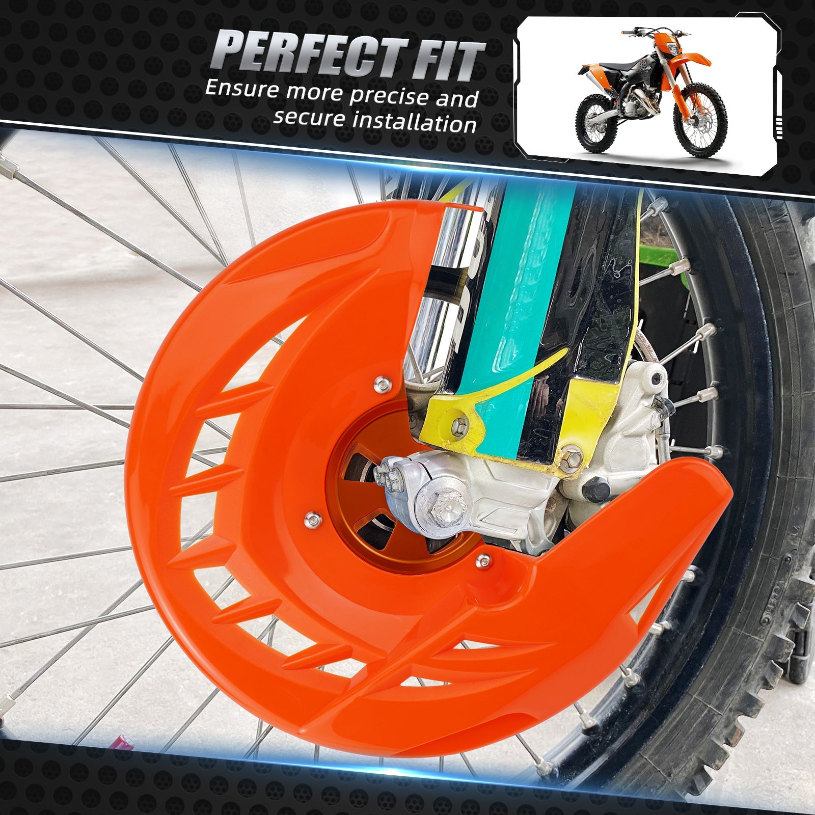 Vorderer Bremsscheibenschutz für KTM 350 500 EXC-F 2003-2015