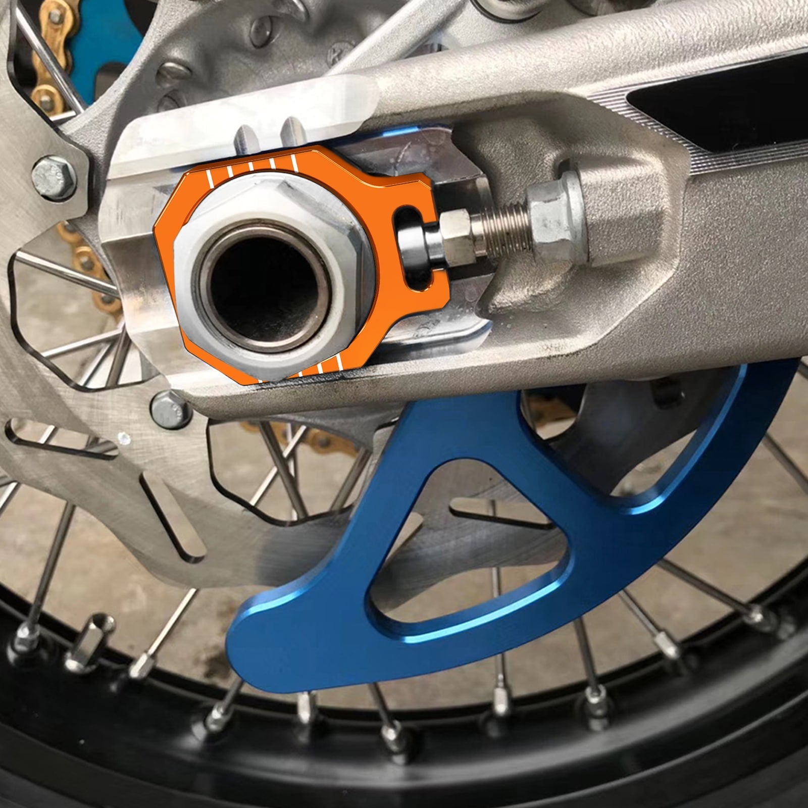 22mm Achsblöcke Axle Block Kettenspanner Für Husqvarna 125-501 FC/FX/TX/TC 23-24