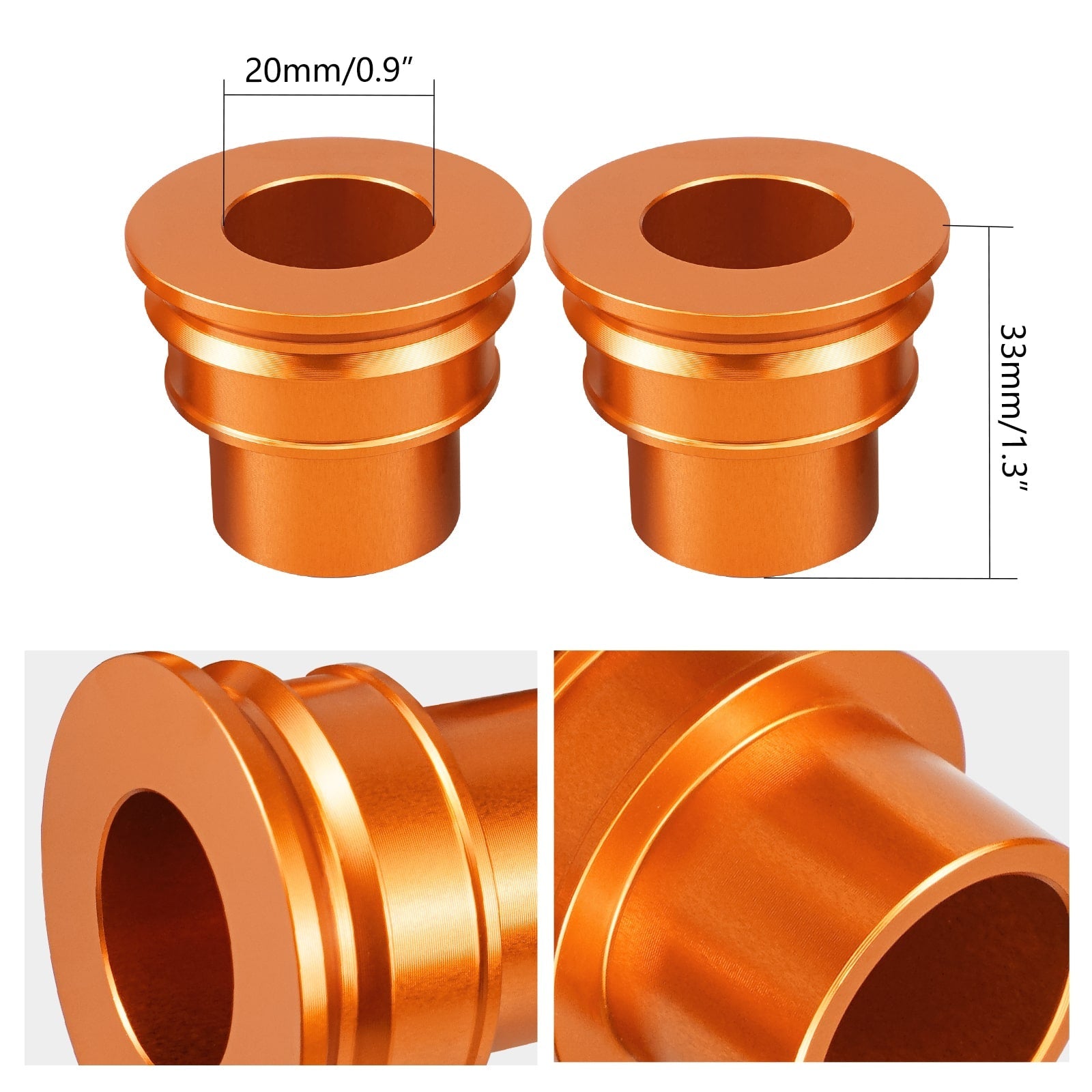Hinterrad-Distanzstücke für KTM 125-500 EXC/XC-W 16-22 Husqvarna 125-501 TE/FE 14-22 Gasgas EC 250/300/350 21-22