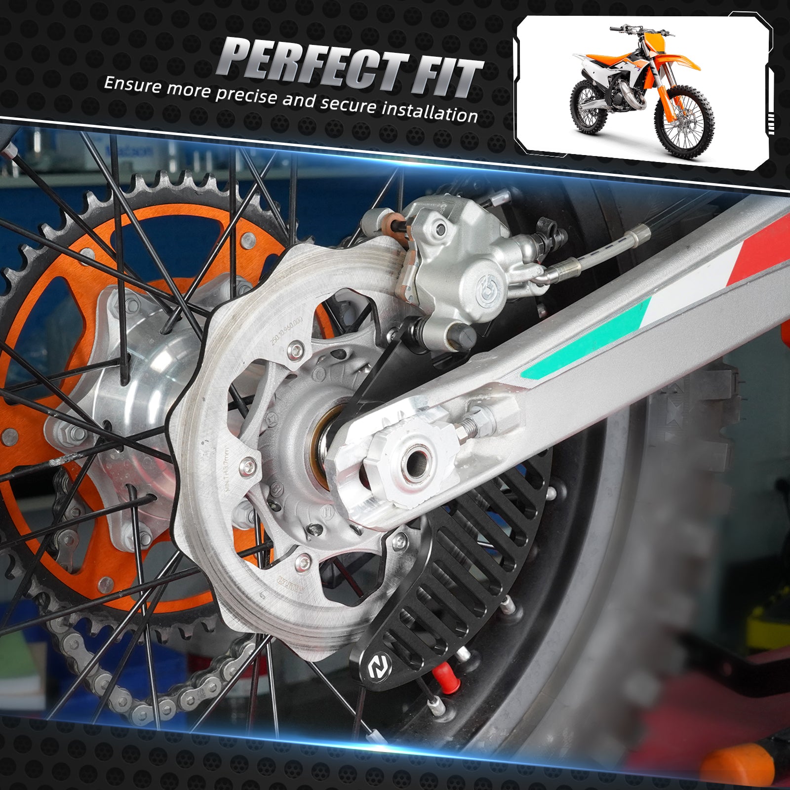 Front and rear brake disc protection kit for KTM SX SX-F XC XC-W EXC XCF-W XW-F