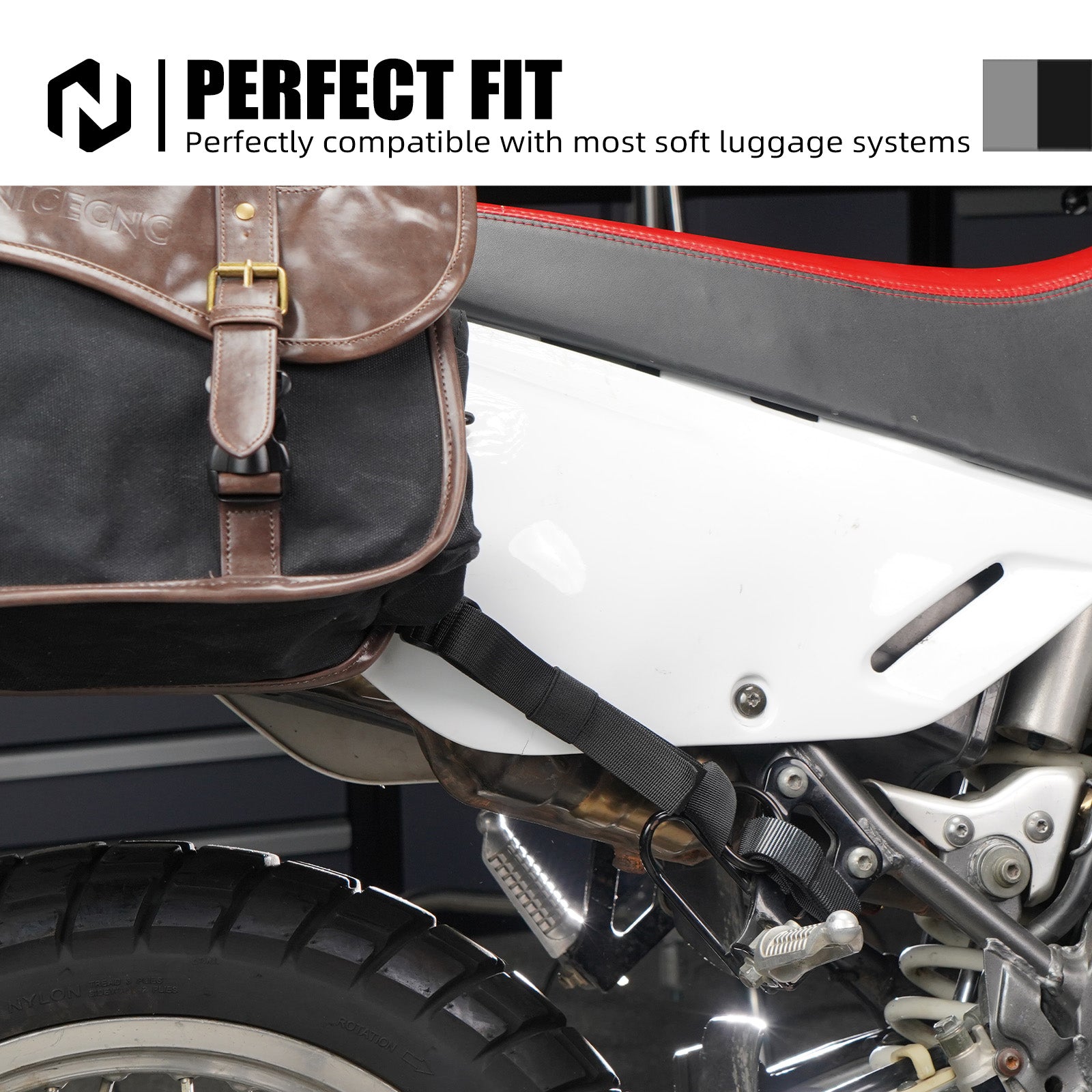 Motorrad Universal Off-Road Soft Bag Spanngurte Retention Ringe