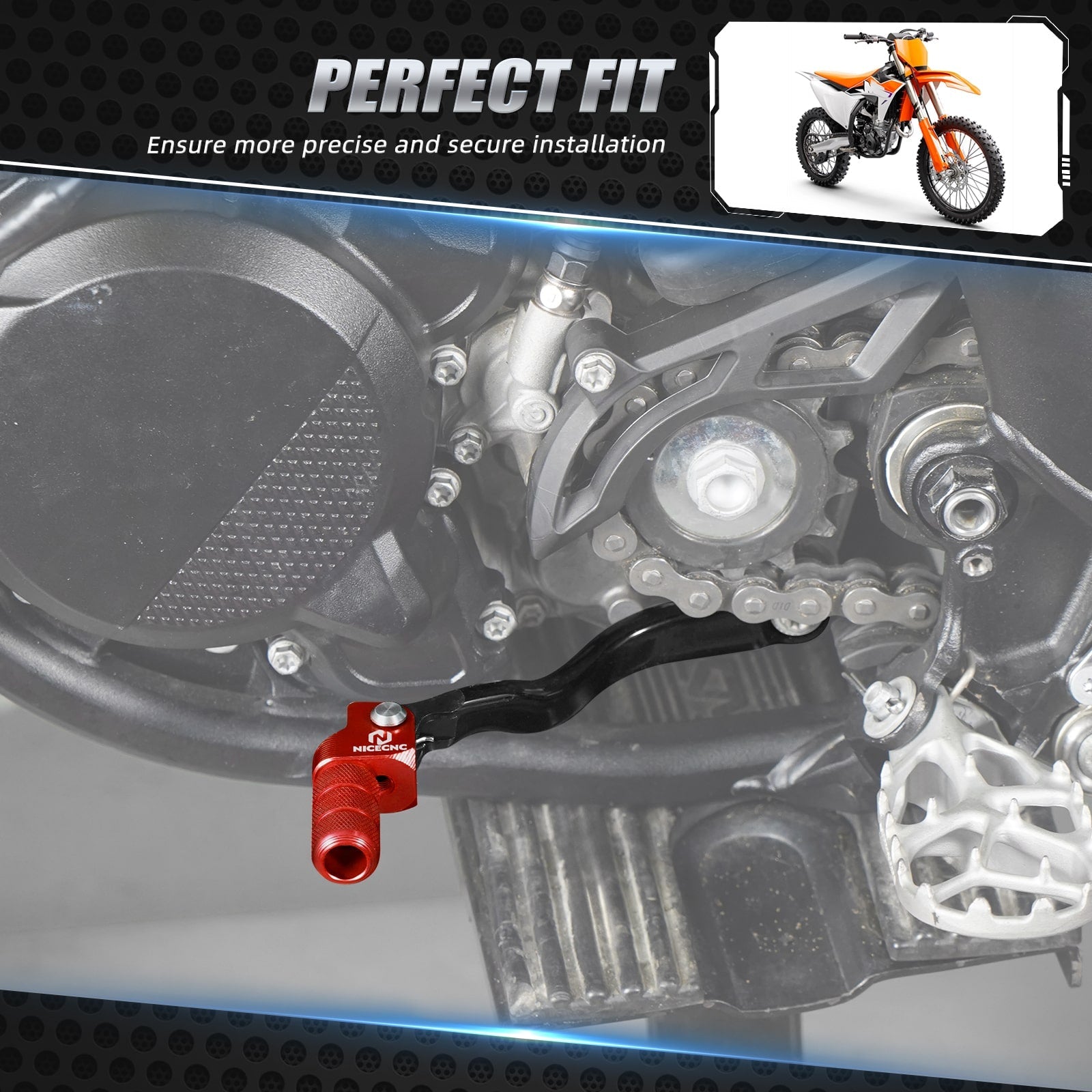 Geschmiedeter Schalthebel mit klappbarer Spitze für KTM/Husqvarna 125-300 2023-2024 GasGas 125-350 2024