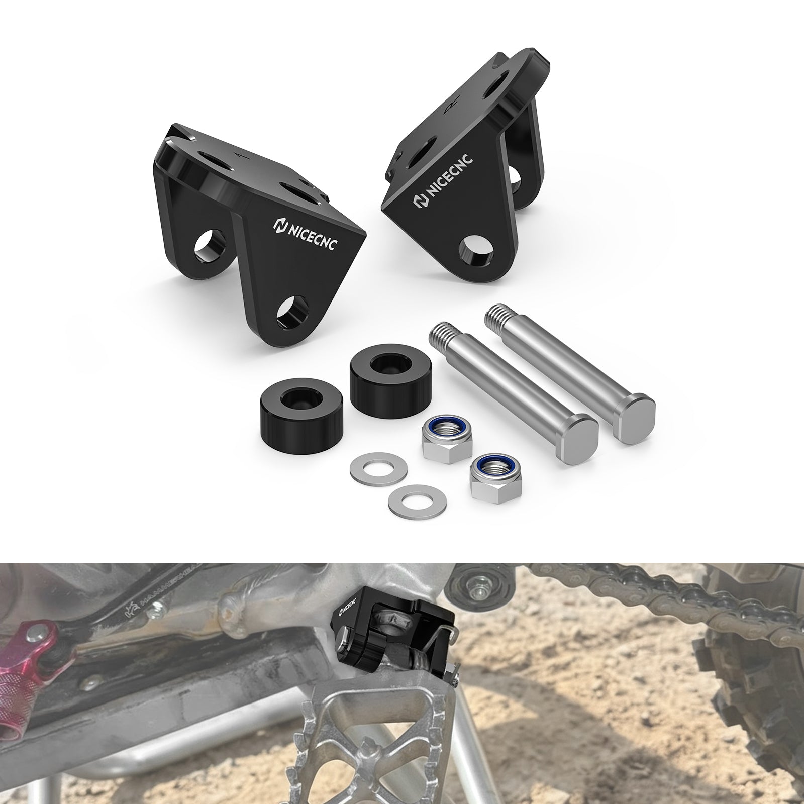 Držák snížení stupaček s offsetem pro Honda CRF 250R 450R 2016-2025