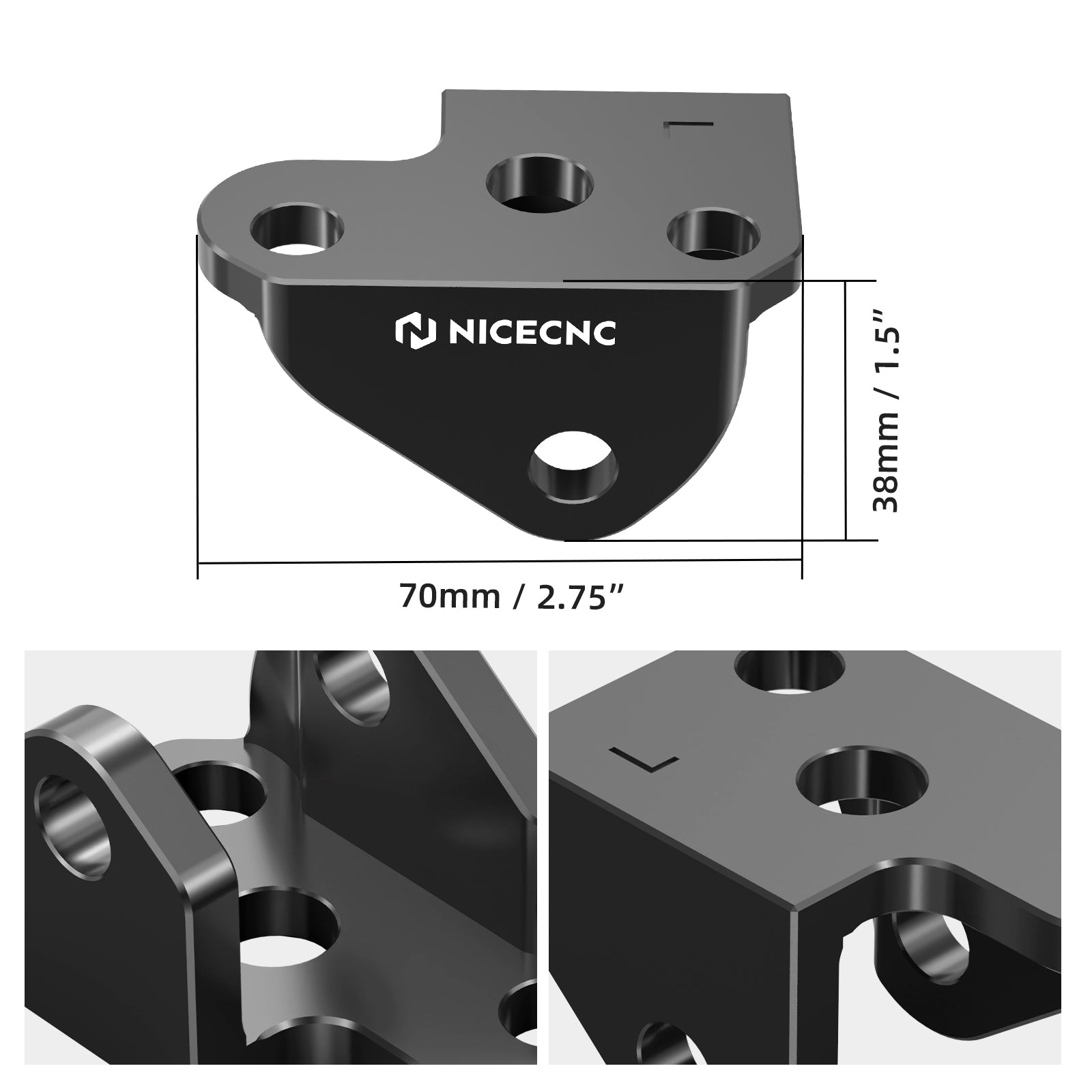 Fußrasten Tieferlegung & Offset Halter für Yamaha YZ250F 24-26 YZ450F 23-26