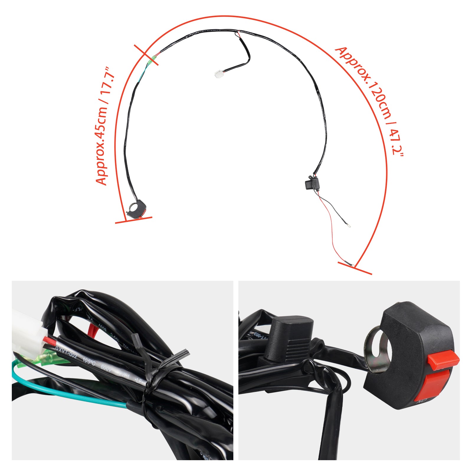 Universelles Lüfterkabel mit EIN/AUS-Schalter-Kit für KTM Husqvarna Gas Gas 125-450CC-Modelle