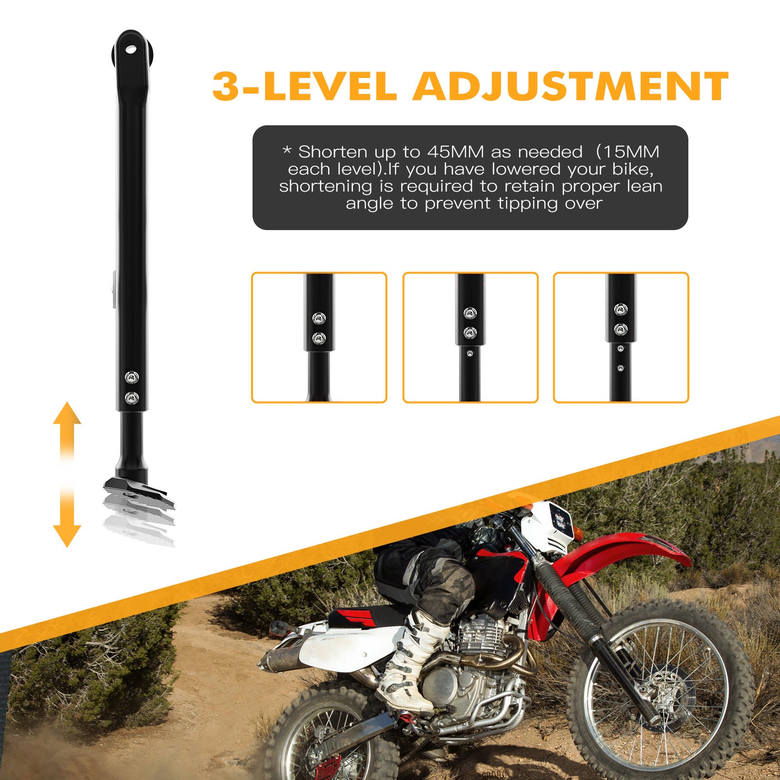 Verstellbarer Aluminium-Ständer Seitenständer für Honda XR650L 1993-2025