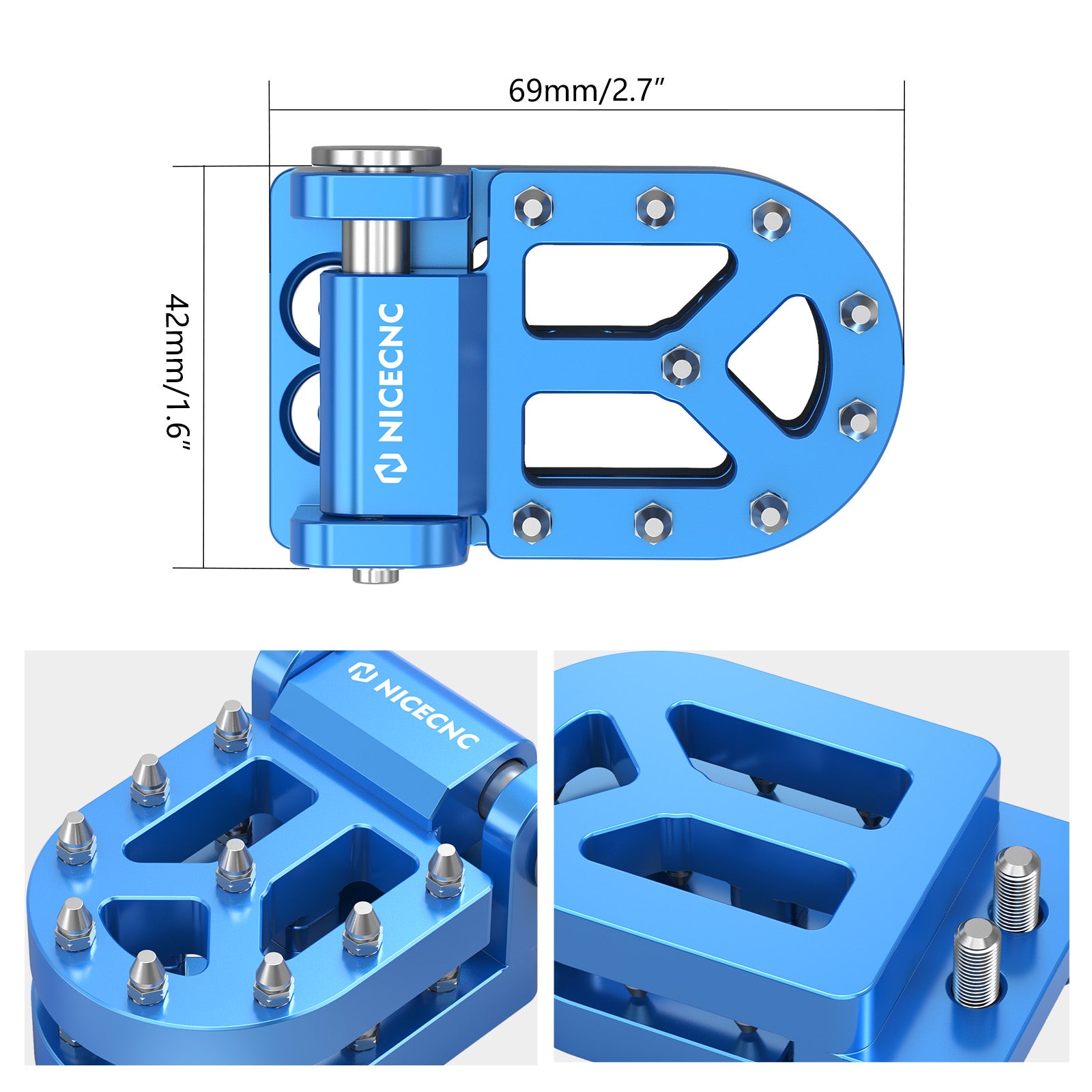 Dual Schritt Hinten Bremspedal Hebel Spitze Pad Für Husqvarna Norden 901 2022-2025