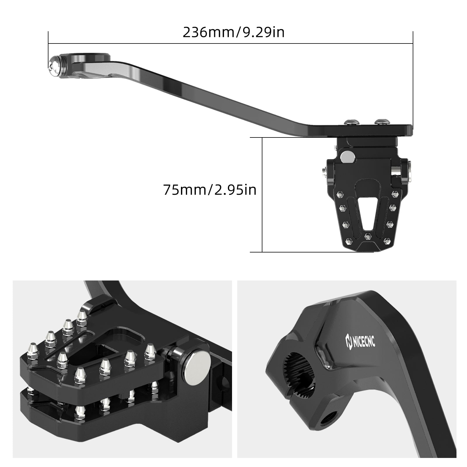 Klappbarer Schalthebel + hinteres Dual Brems-/Schaltpedal für Honda Africa Twin 1000 / 1100L