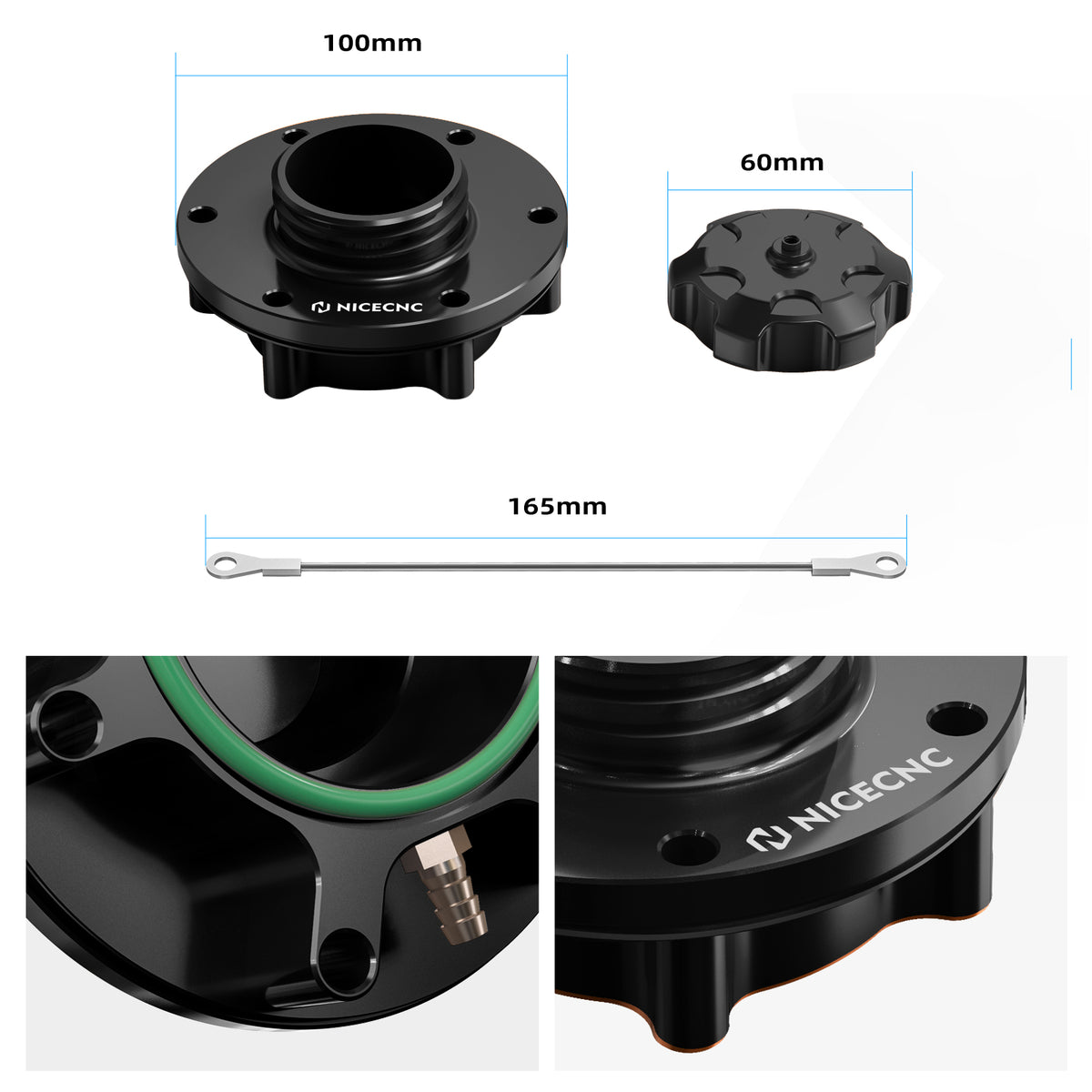 Juego de tapa de cierre de llenado de tanque para KTM 790 890 Adventure R 2019-2023