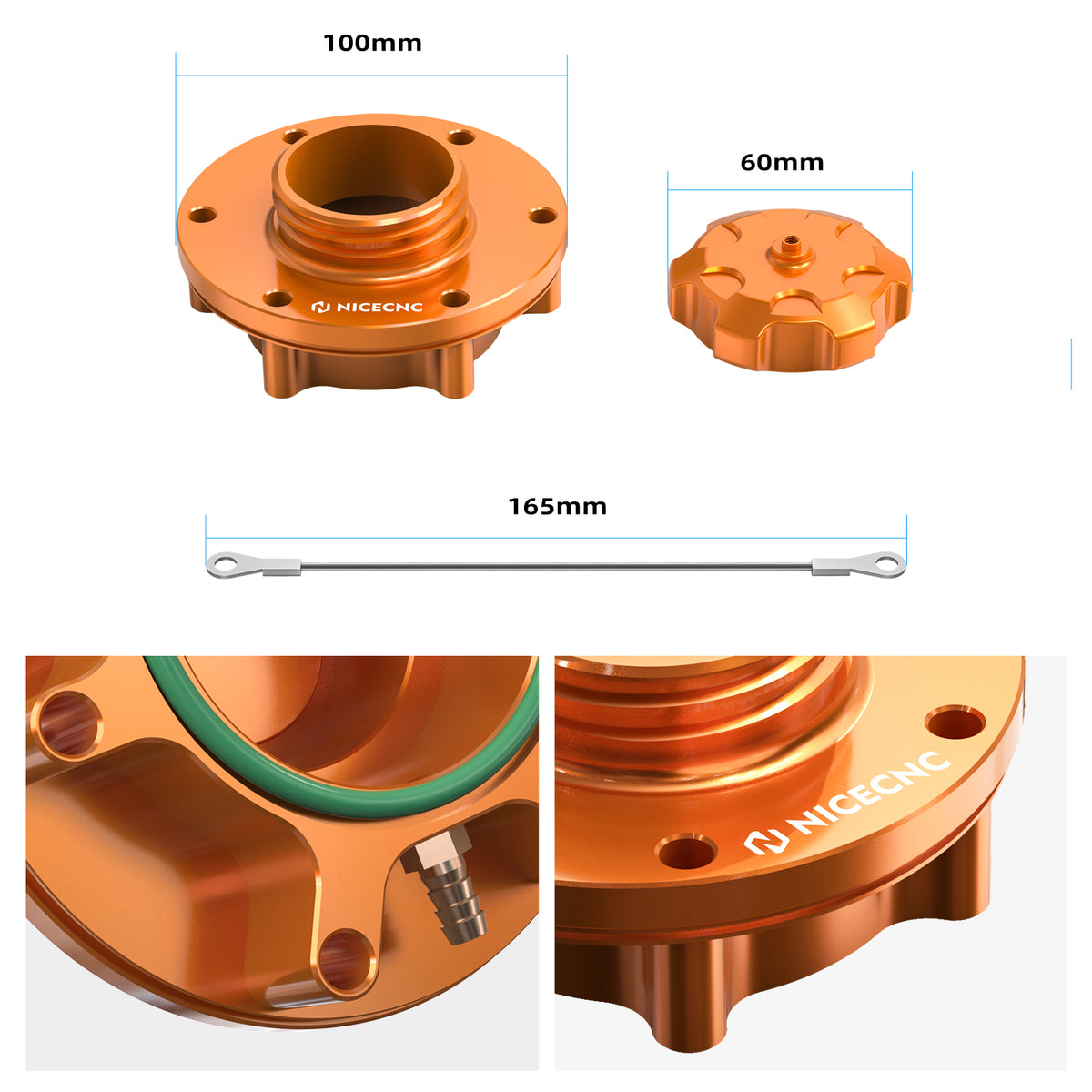 Juego de tapa de cierre de llenado de tanque para KTM 790 890 Adventure R 2019-2023
