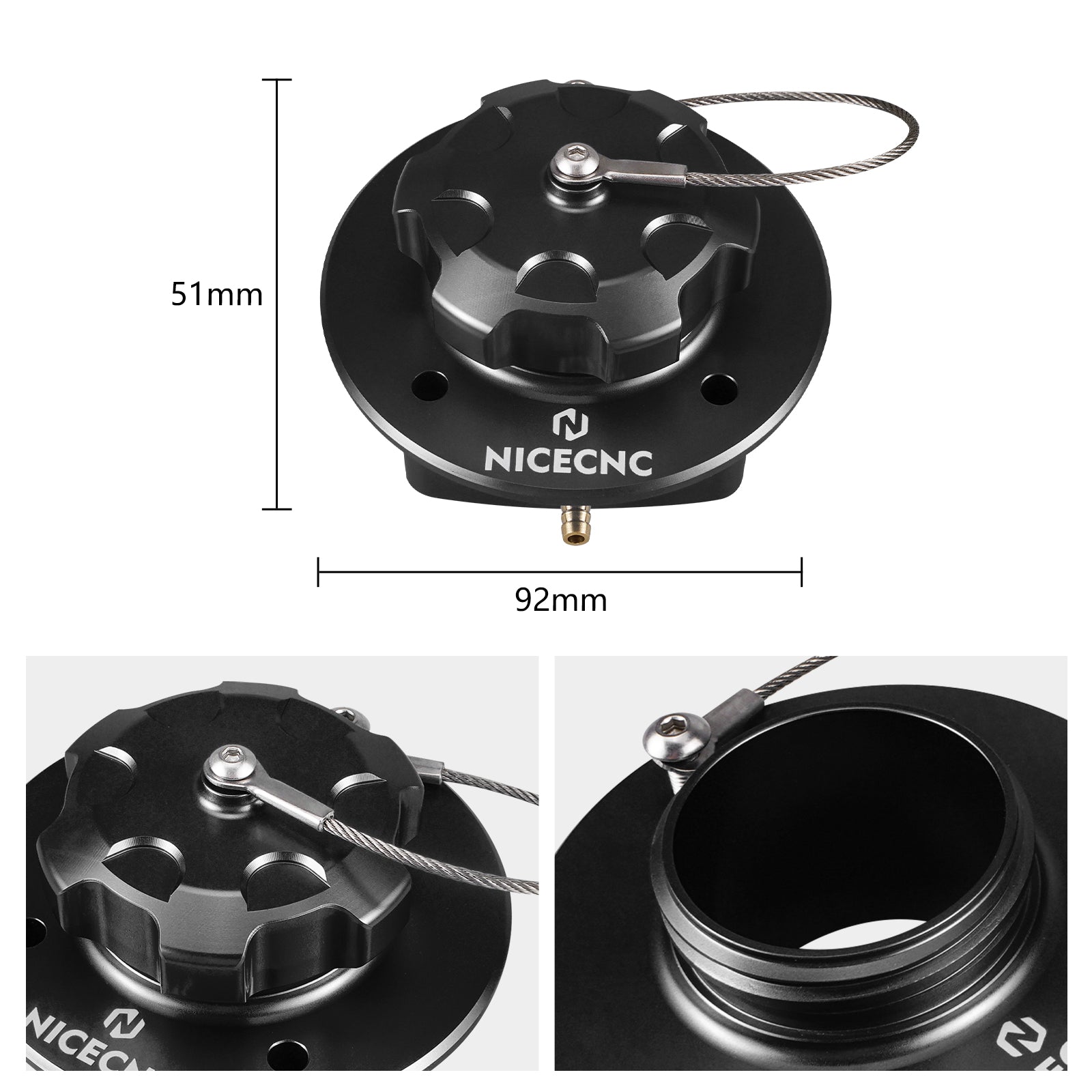 Verbesserte Gas Kraftstoff Tank Füllstoff Neck Cap Kit Für Husqvarna 701 Enduro Supermoto 16-24