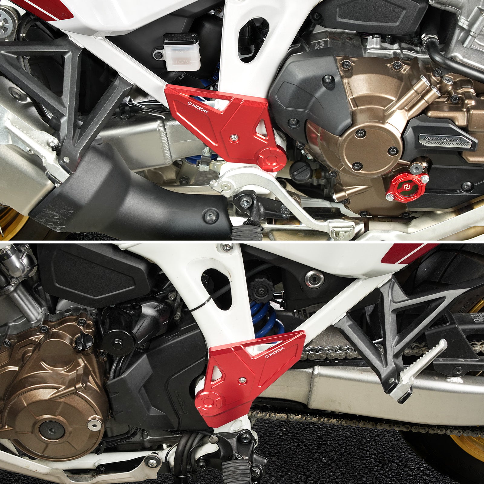 Tandhjulsdæksel + stelbeskyttelse til Honda Africa Twin CRF 1100L 2020-2026
