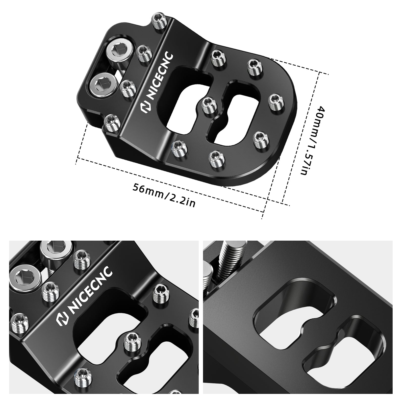 Dual Control Fußbremshebel Aufsatz / Pedal Pad für Husqvarna TC FC TE FE 125-501 2014-2016