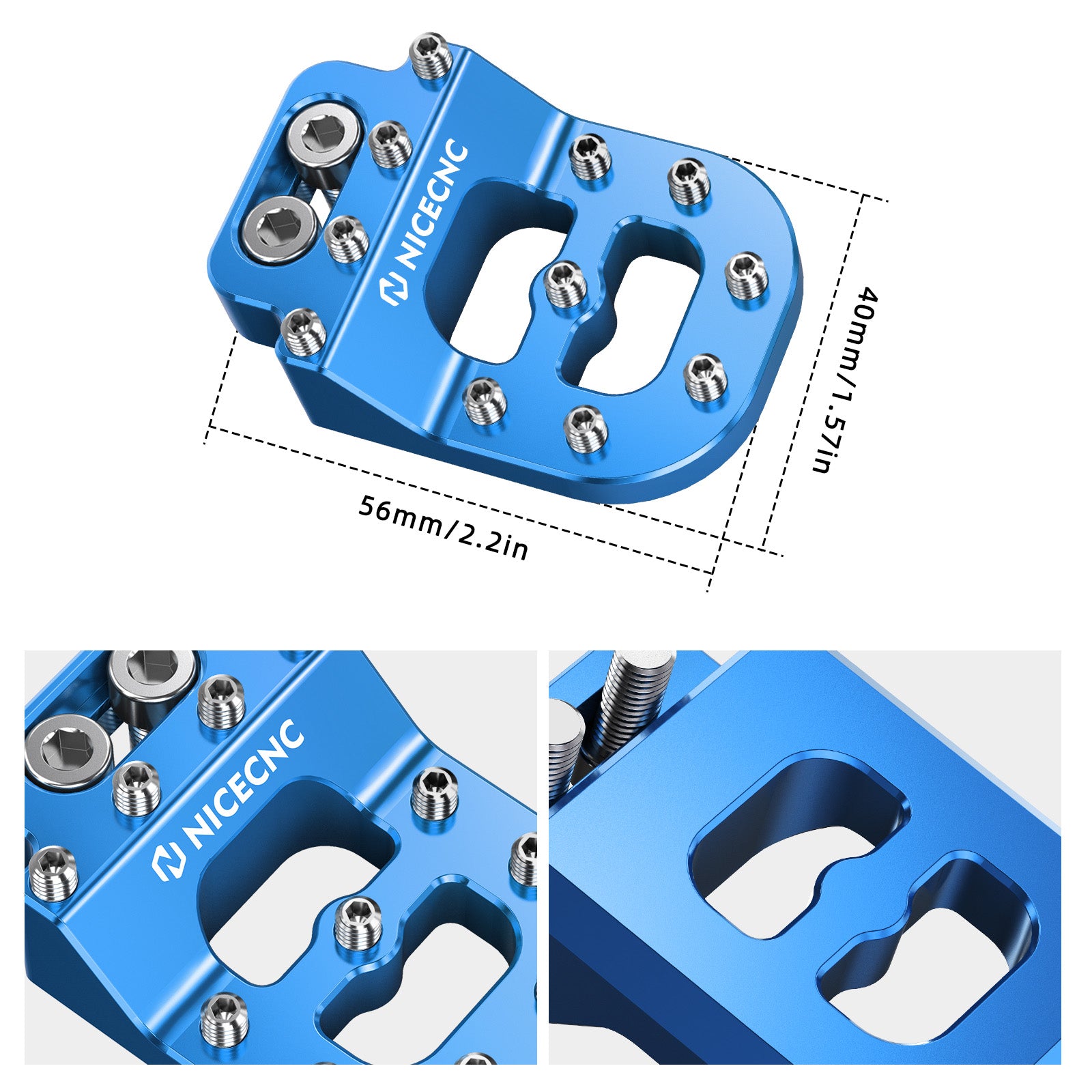 Dual Control Fußbremshebel Aufsatz / Pedal Pad für Husqvarna TC FC TE FE 125-501 2014-2016