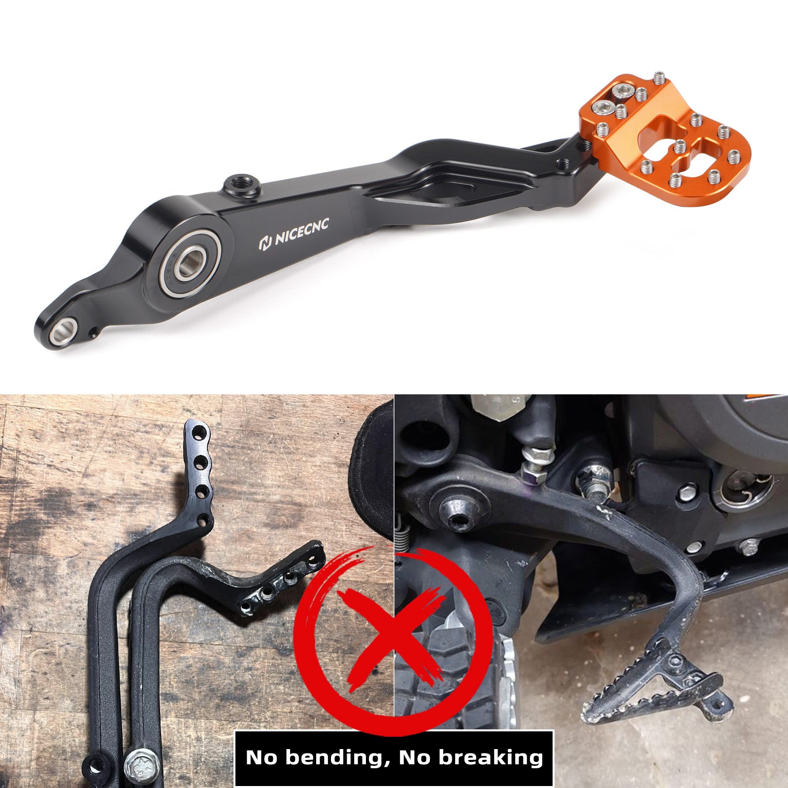 Hinterer Fuß Bremspedal Belag Hebel Für KTM 250 390 Abenteuer 2020-2024