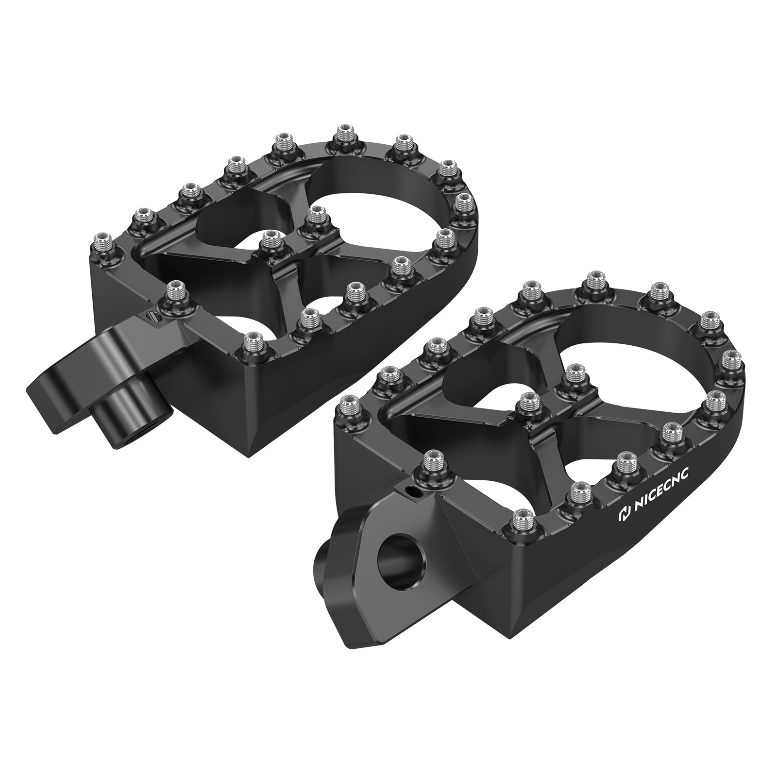 Vergrößerte Fußrasten + tiefergelegte Fußrastenhalterungen für Suzuki DR650 S / SE 1996-2024