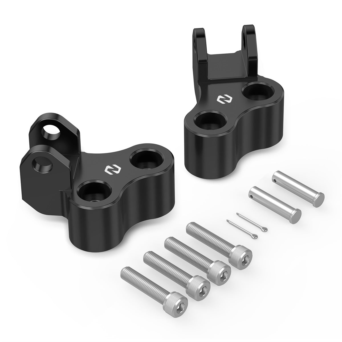 Vergrößerte Fußrasten + tiefergelegte Fußrastenhalterungen für Suzuki DR650 S / SE 1996-2024