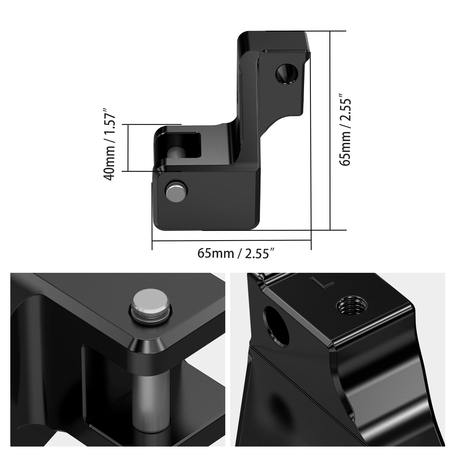 Beifahrer-Fußrasten-Tieferlegungssatz für BMW R1250GS/R1250GS Adventure, 40 mm Drop und 15 mm Forward